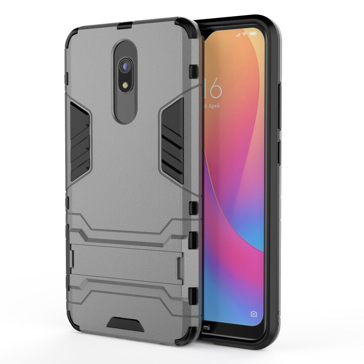 2-in-1 Plastic + TPU Phone Shell with Kickstand for Xiaomi Redmi 8A