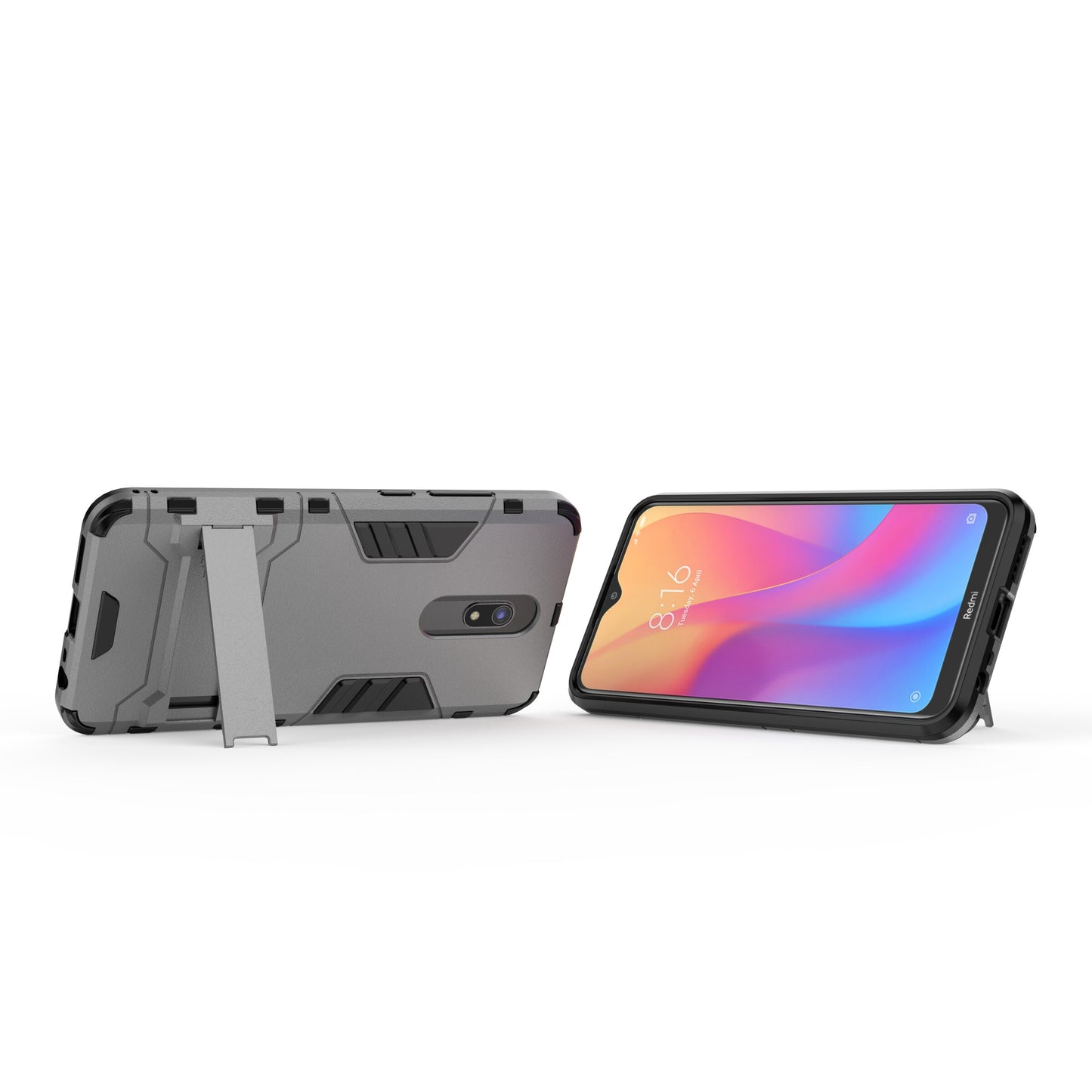 2-in-1 Plastic + TPU Phone Shell with Kickstand for Xiaomi Redmi 8A