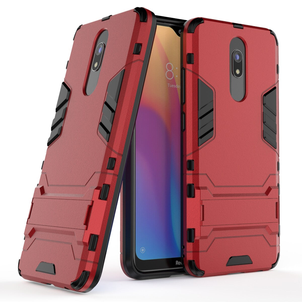 2-in-1 Plastic + TPU Phone Shell with Kickstand for Xiaomi Redmi 8A