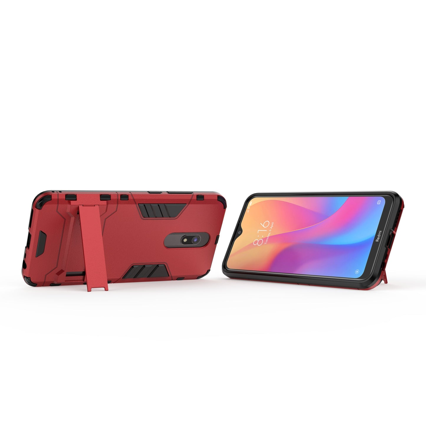 2-in-1 Plastic + TPU Phone Shell with Kickstand for Xiaomi Redmi 8A