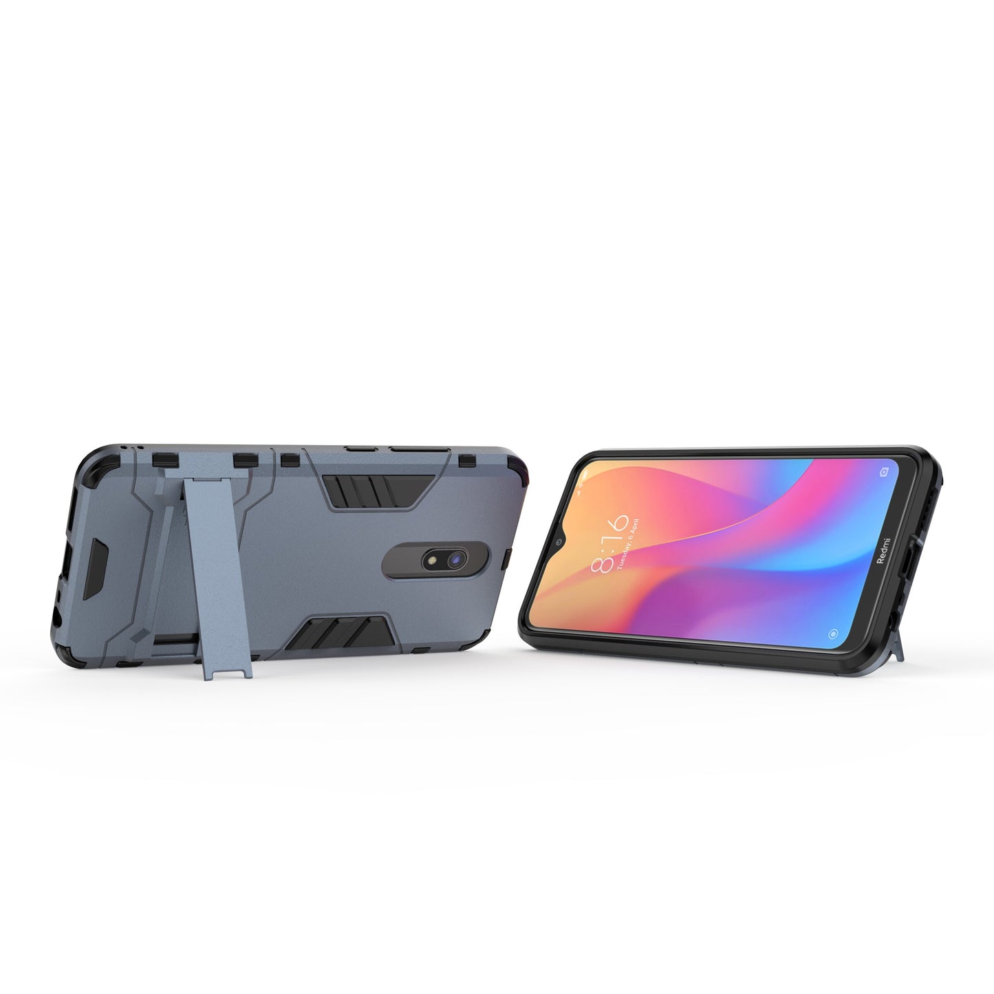 2-in-1 Plastic + TPU Phone Shell with Kickstand for Xiaomi Redmi 8A