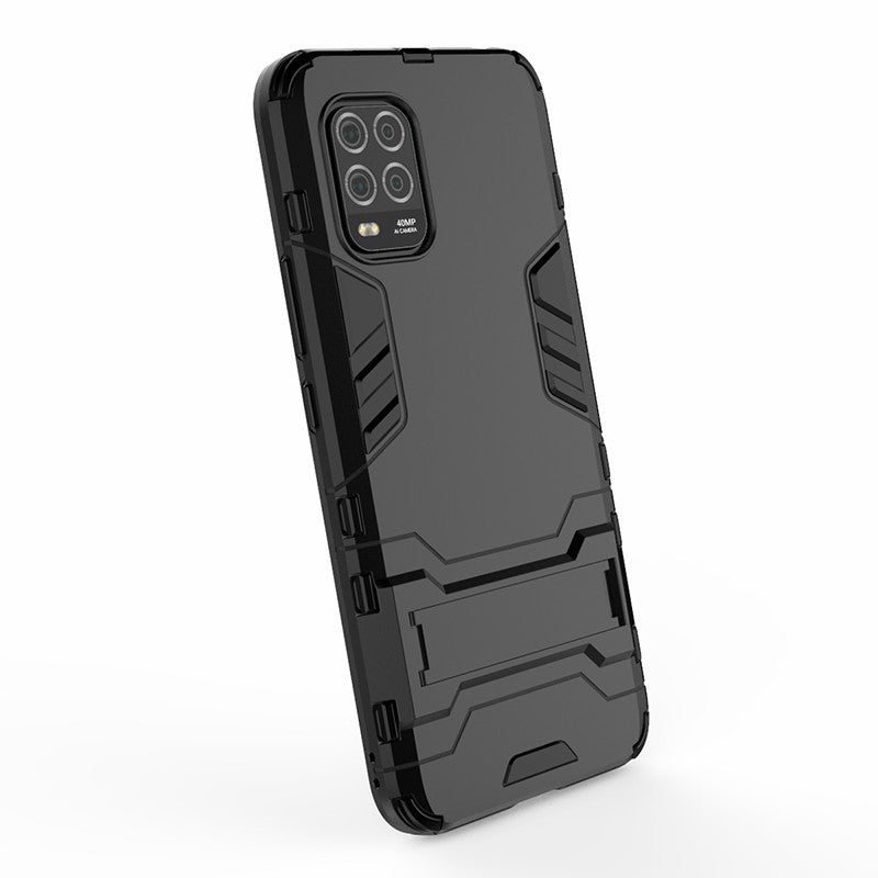2 in 1 Hybrid PC + TPU Phone Case with Kickstand for Xiaomi Mi 10 Lite 5G