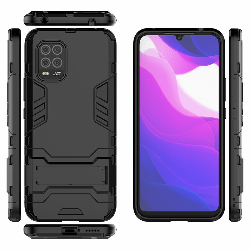 2 in 1 Hybrid PC + TPU Phone Case with Kickstand for Xiaomi Mi 10 Lite 5G