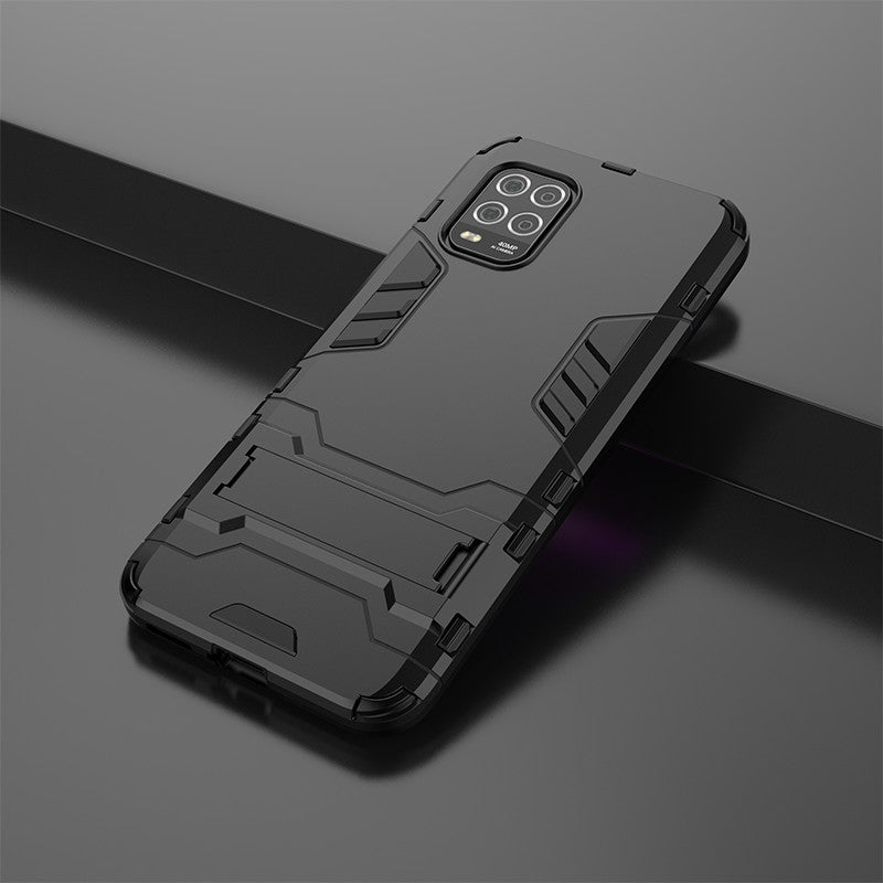 2 in 1 Hybrid PC + TPU Phone Case with Kickstand for Xiaomi Mi 10 Lite 5G