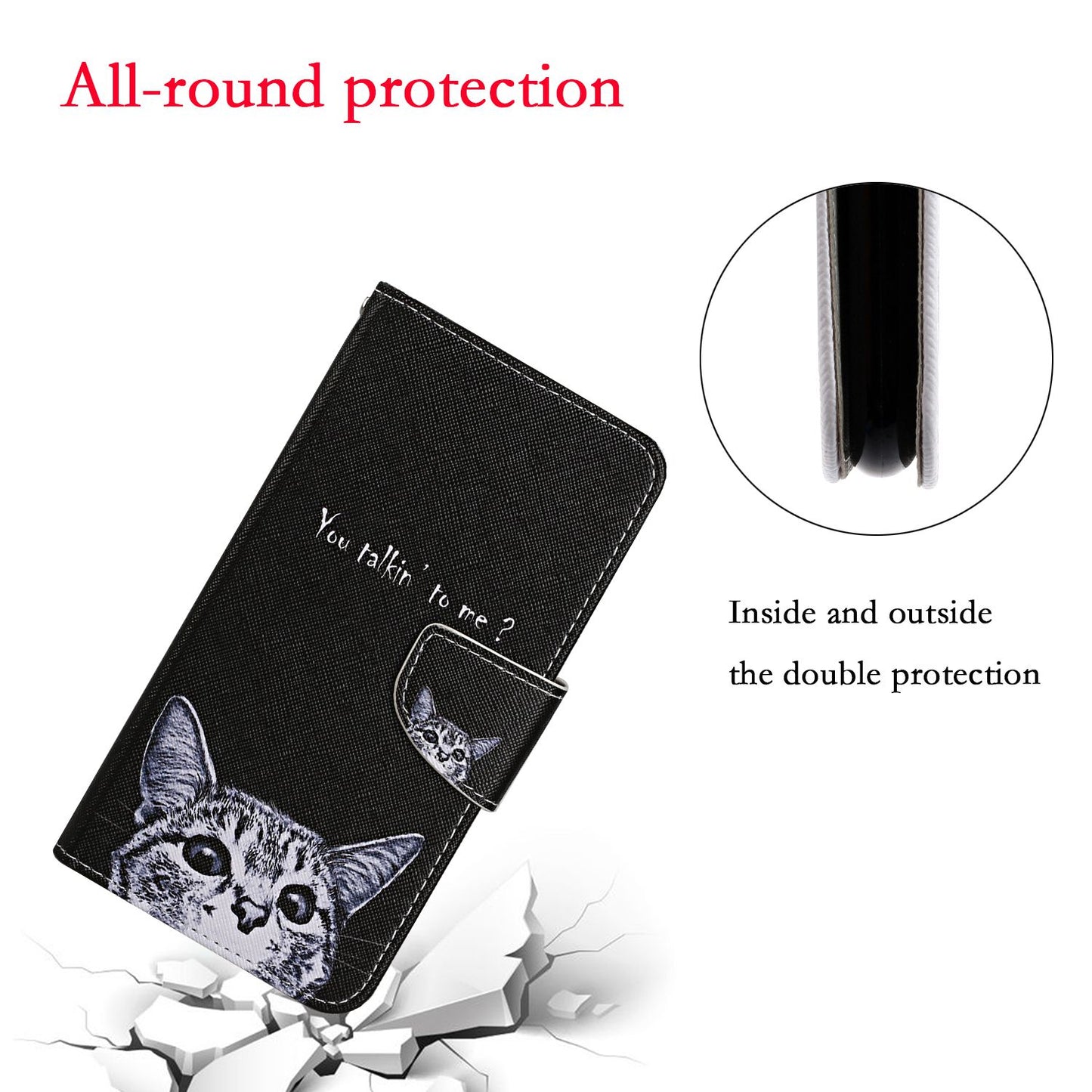 Pattern Printing Flip Leather Wallet Phone Case for Xiaomi Redmi Note 9 Pro