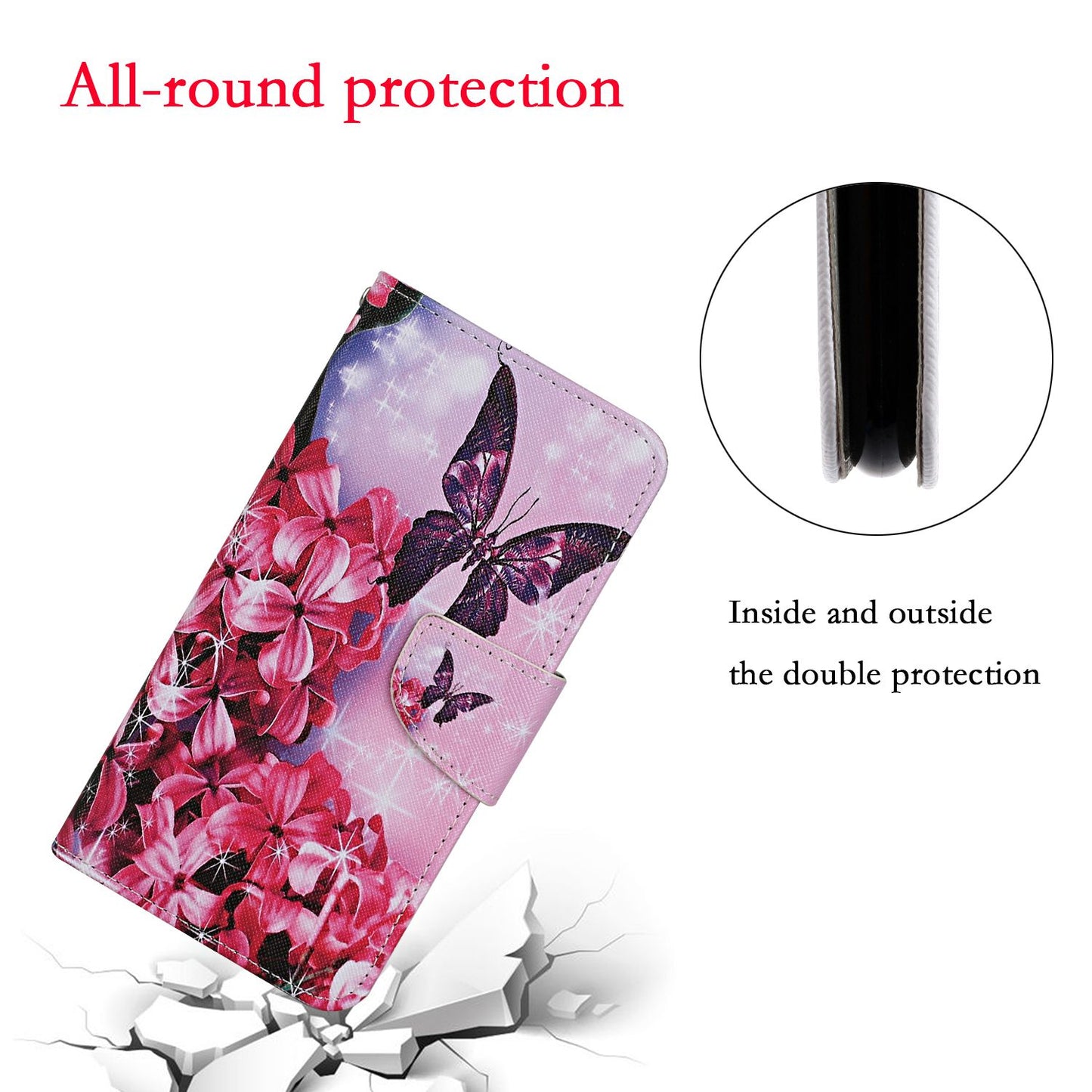 Pattern Printing Flip Leather Wallet Phone Case for Xiaomi Redmi Note 9 Pro
