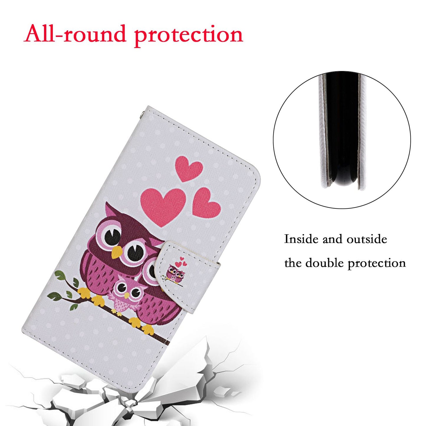 Pattern Printing Flip Leather Wallet Phone Case for Xiaomi Redmi Note 9 Pro