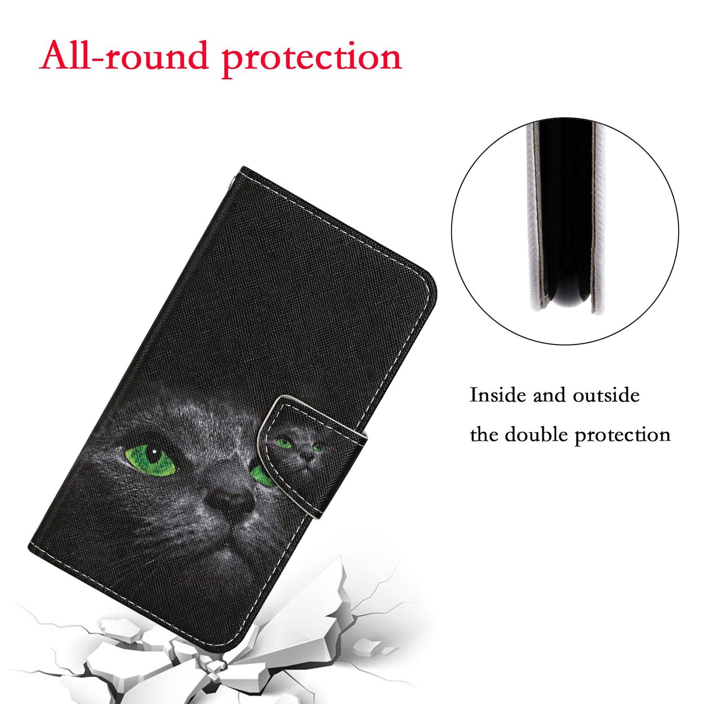 Pattern Printing Flip Leather Wallet Phone Case for Xiaomi Redmi Note 9 Pro