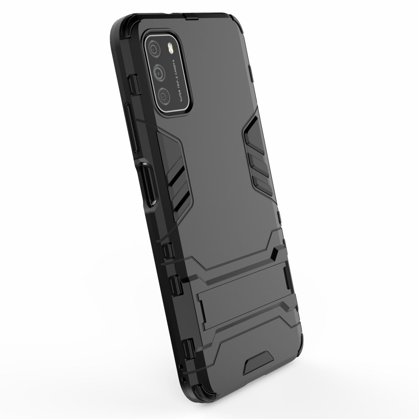 2 in 1 for Xiaomi Poco M3 PC + TPU Hybrid Case Cover with Kickstand