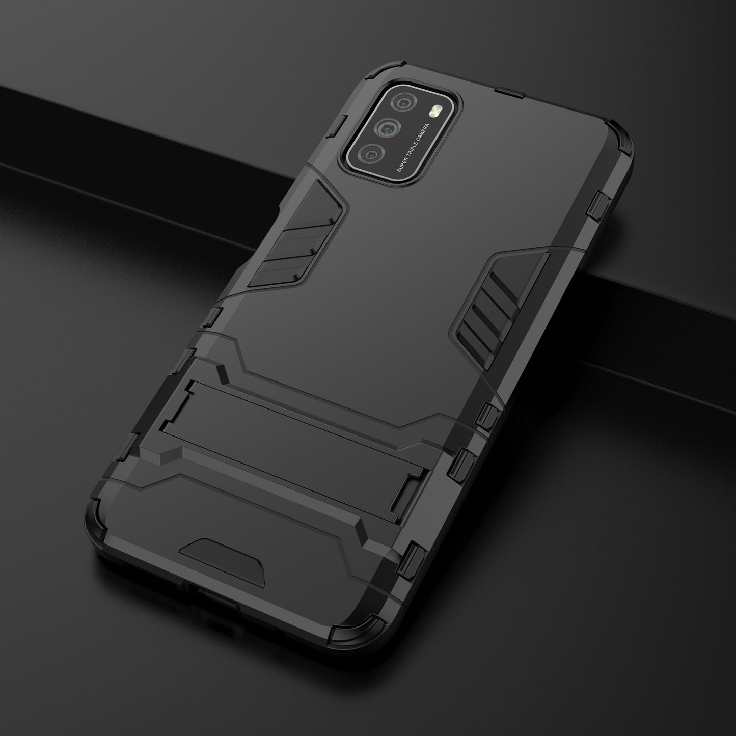 2 in 1 for Xiaomi Poco M3 PC + TPU Hybrid Case Cover with Kickstand