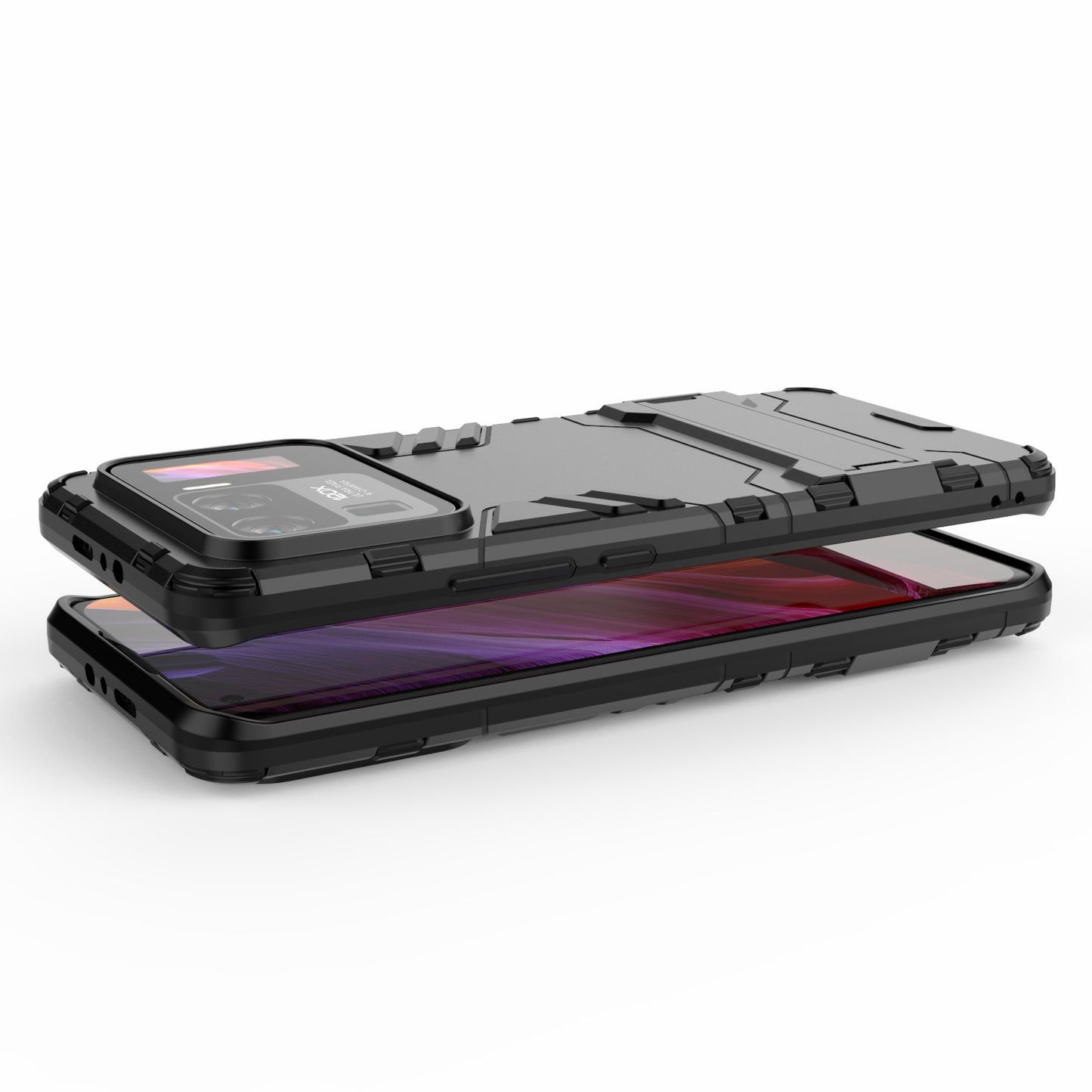 2 in 1 Hybrid Phone Protector Full Protection Cover Case with Kickstand Design for Xiaomi Mi 11 Ultra