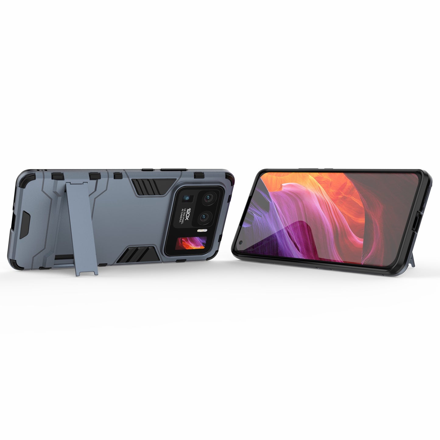 2 in 1 Hybrid Phone Protector Full Protection Cover Case with Kickstand Design for Xiaomi Mi 11 Ultra