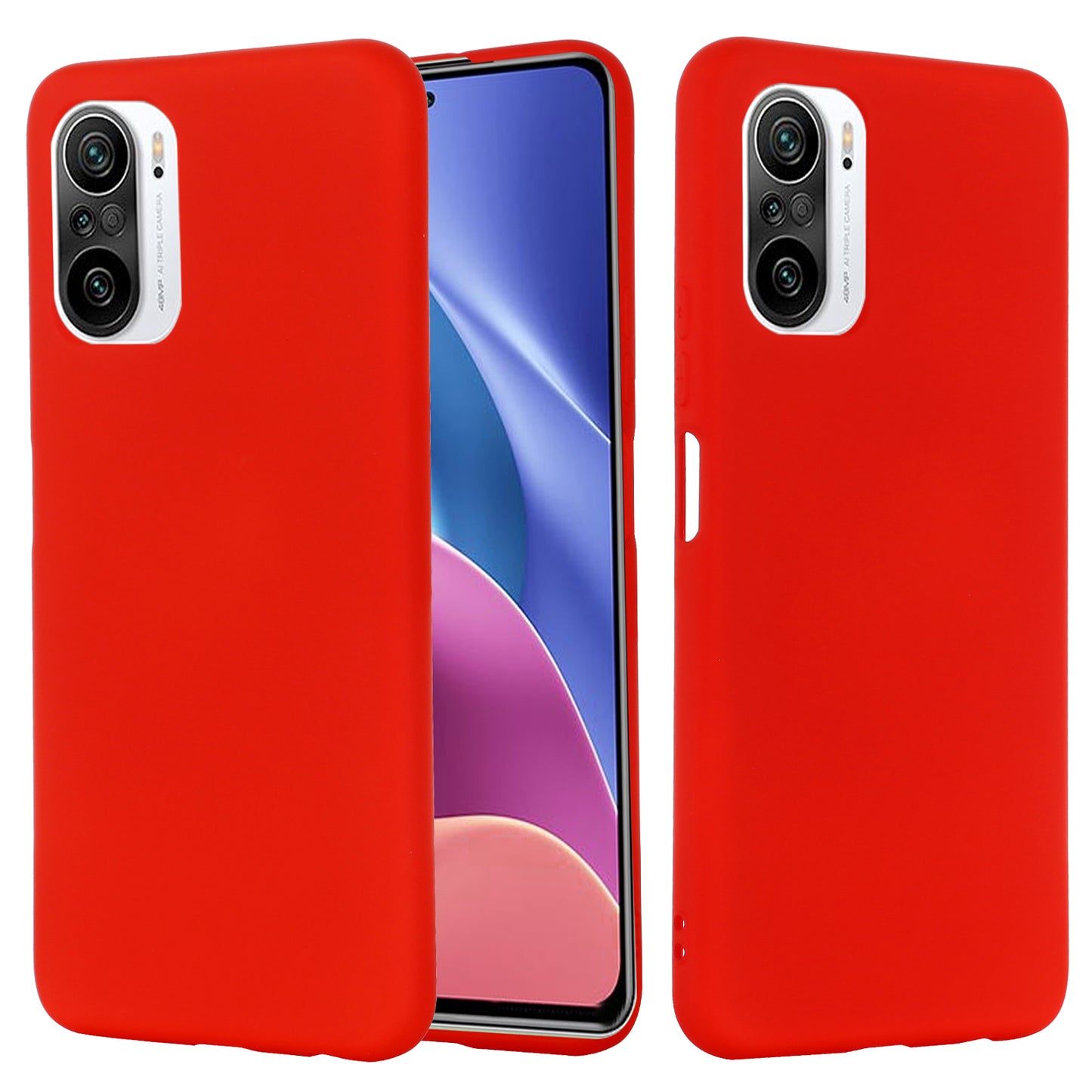 Liquid Silicone Soft Cover Case with Handy Strap for Xiaomi Redmi K40/ K40 Pro/ K40 Pro+/ Poco F3/ Mi 11i