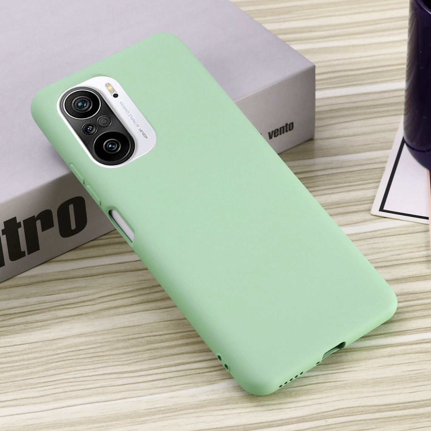 Liquid Silicone Soft Cover Case with Handy Strap for Xiaomi Redmi K40/ K40 Pro/ K40 Pro+/ Poco F3/ Mi 11i