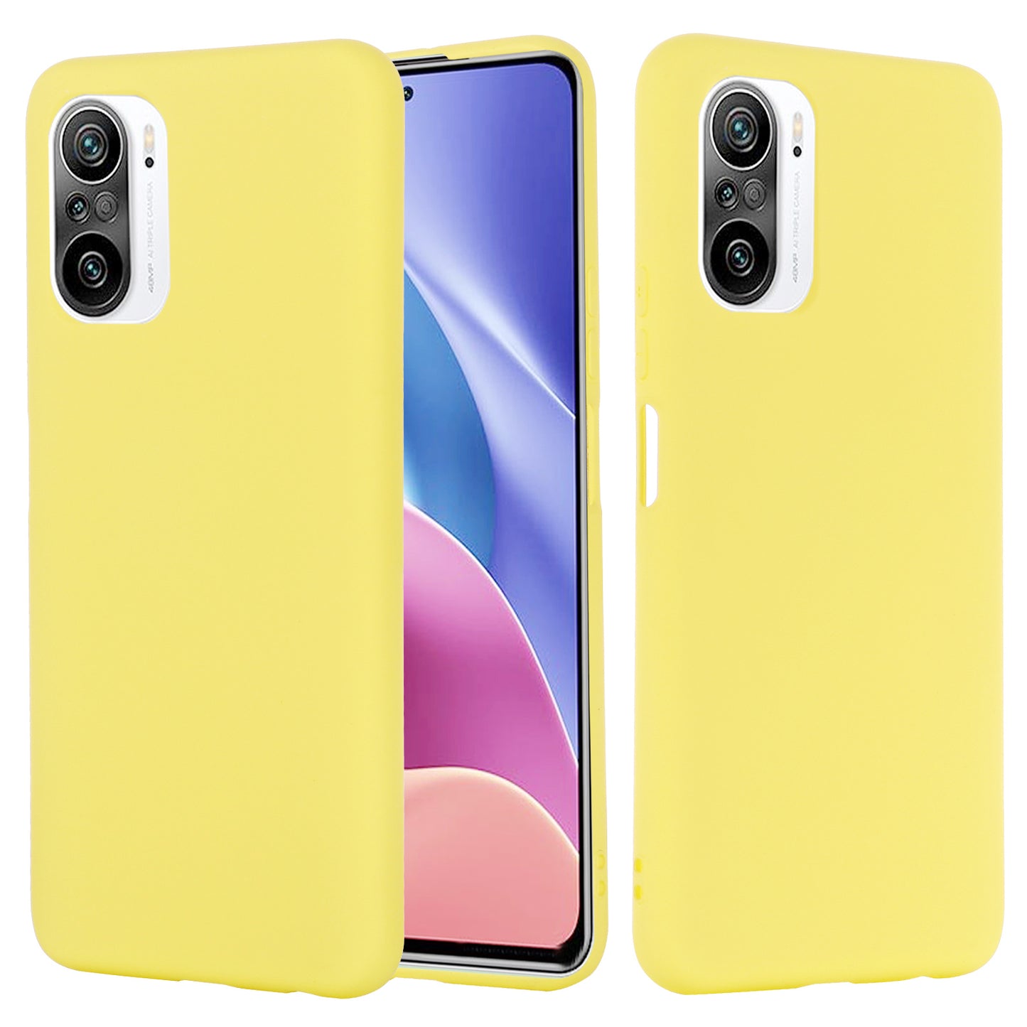 Liquid Silicone Soft Cover Case with Handy Strap for Xiaomi Redmi K40/ K40 Pro/ K40 Pro+/ Poco F3/ Mi 11i