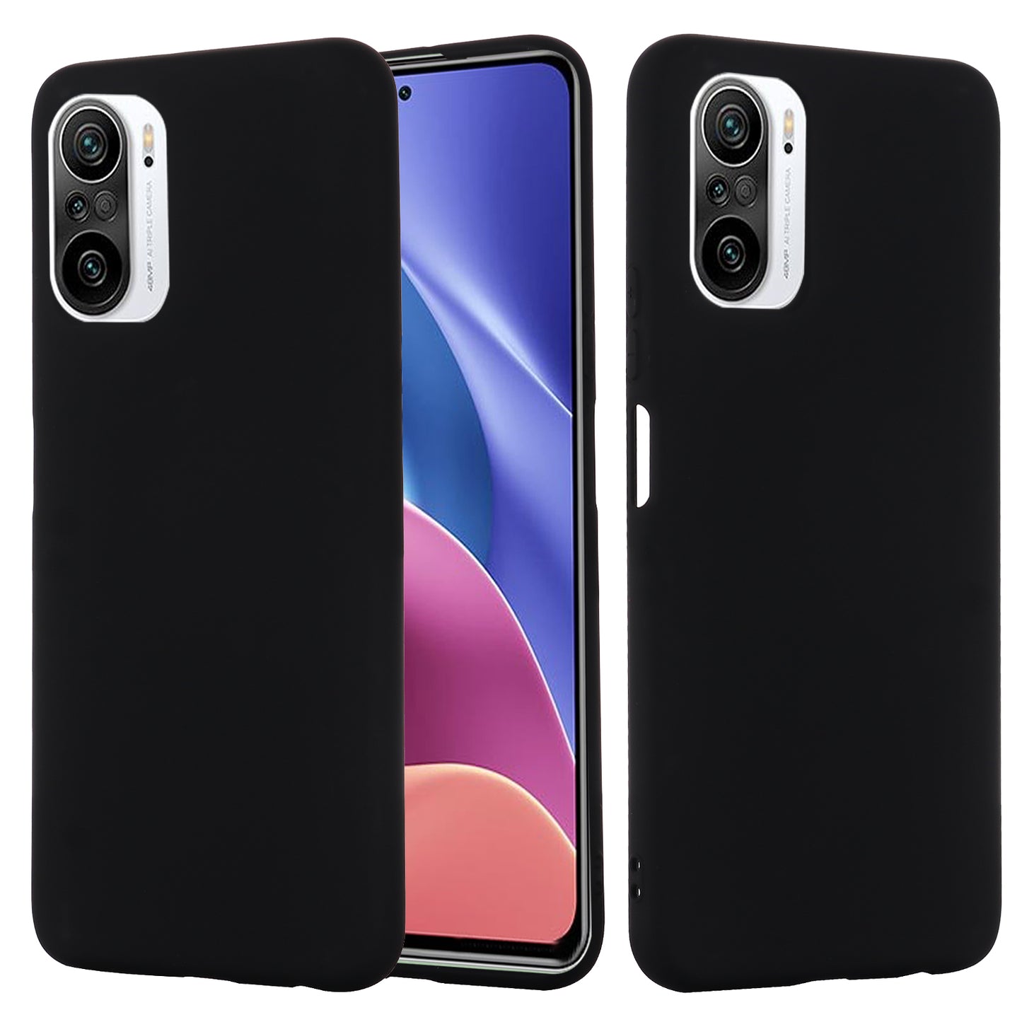 Liquid Silicone Soft Cover Case with Handy Strap for Xiaomi Redmi K40/ K40 Pro/ K40 Pro+/ Poco F3/ Mi 11i