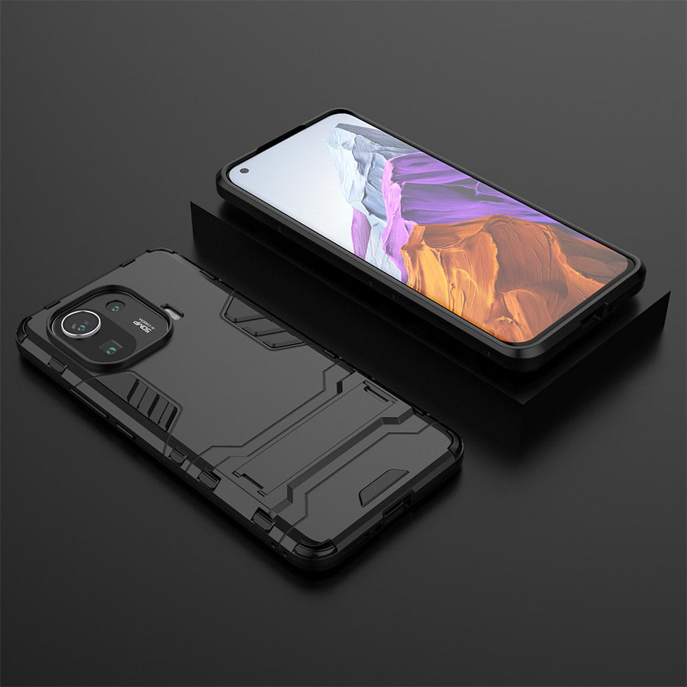 2 in 1 Hybrid Phone Protector Kickstand Design Full Protection Cover Case for Xiaomi Mi 11 Pro