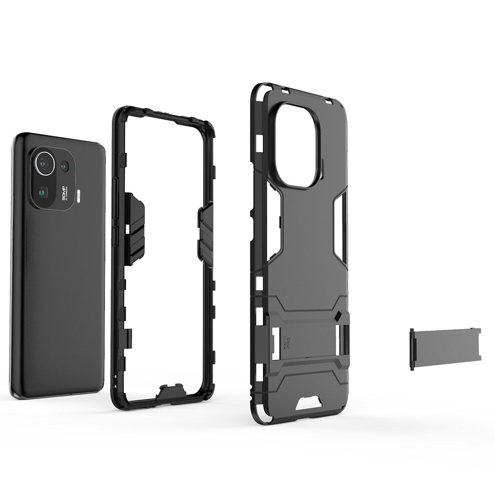2 in 1 Hybrid Phone Protector Kickstand Design Full Protection Cover Case for Xiaomi Mi 11 Pro