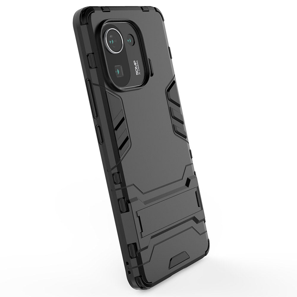 2 in 1 Hybrid Phone Protector Kickstand Design Full Protection Cover Case for Xiaomi Mi 11 Pro