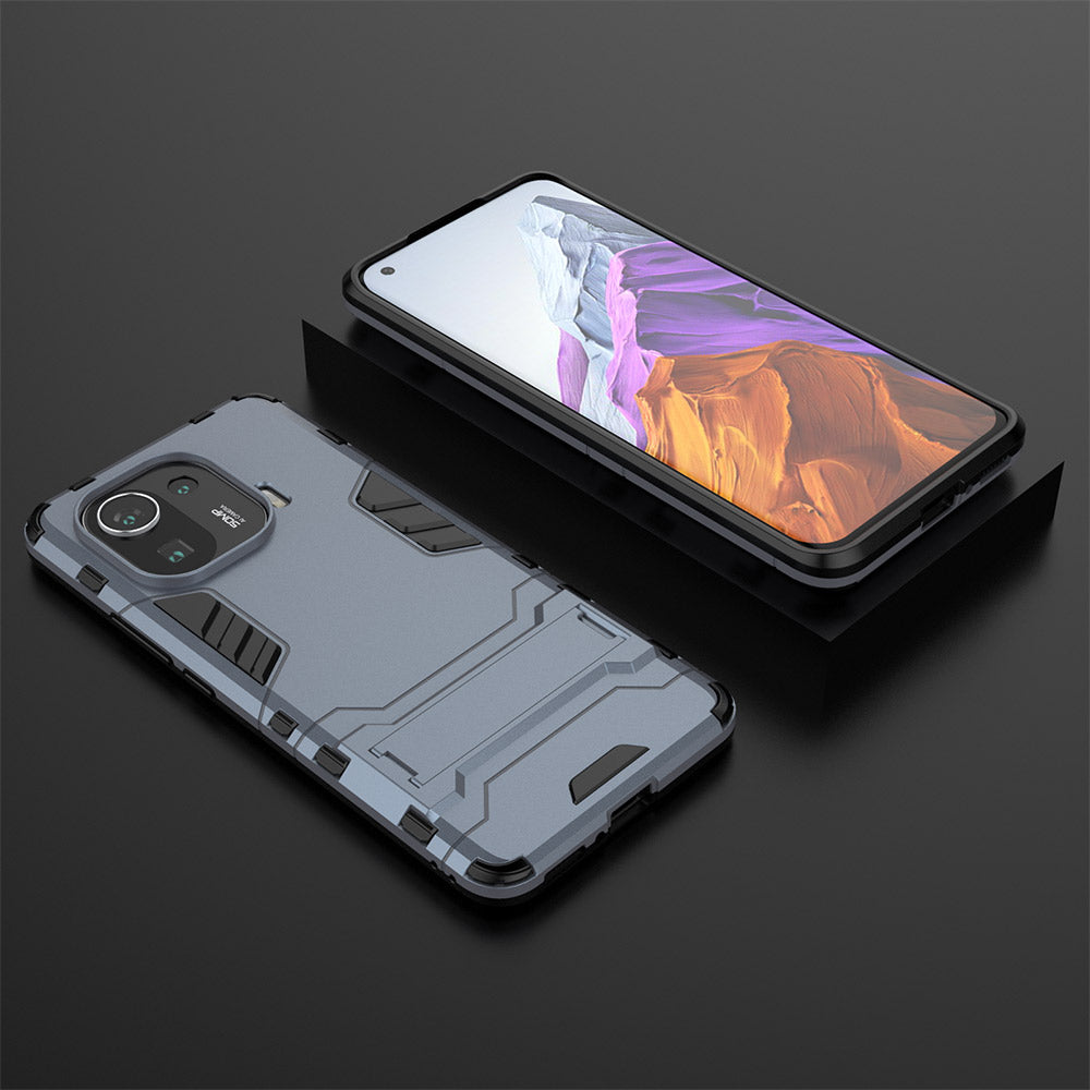2 in 1 Hybrid Phone Protector Kickstand Design Full Protection Cover Case for Xiaomi Mi 11 Pro