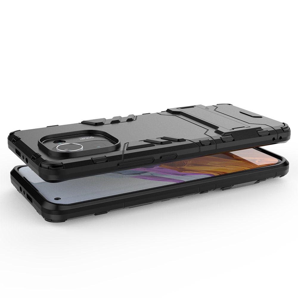 2 in 1 Hybrid Phone Protector Kickstand Design Full Protection Cover Case for Xiaomi Mi 11 Pro