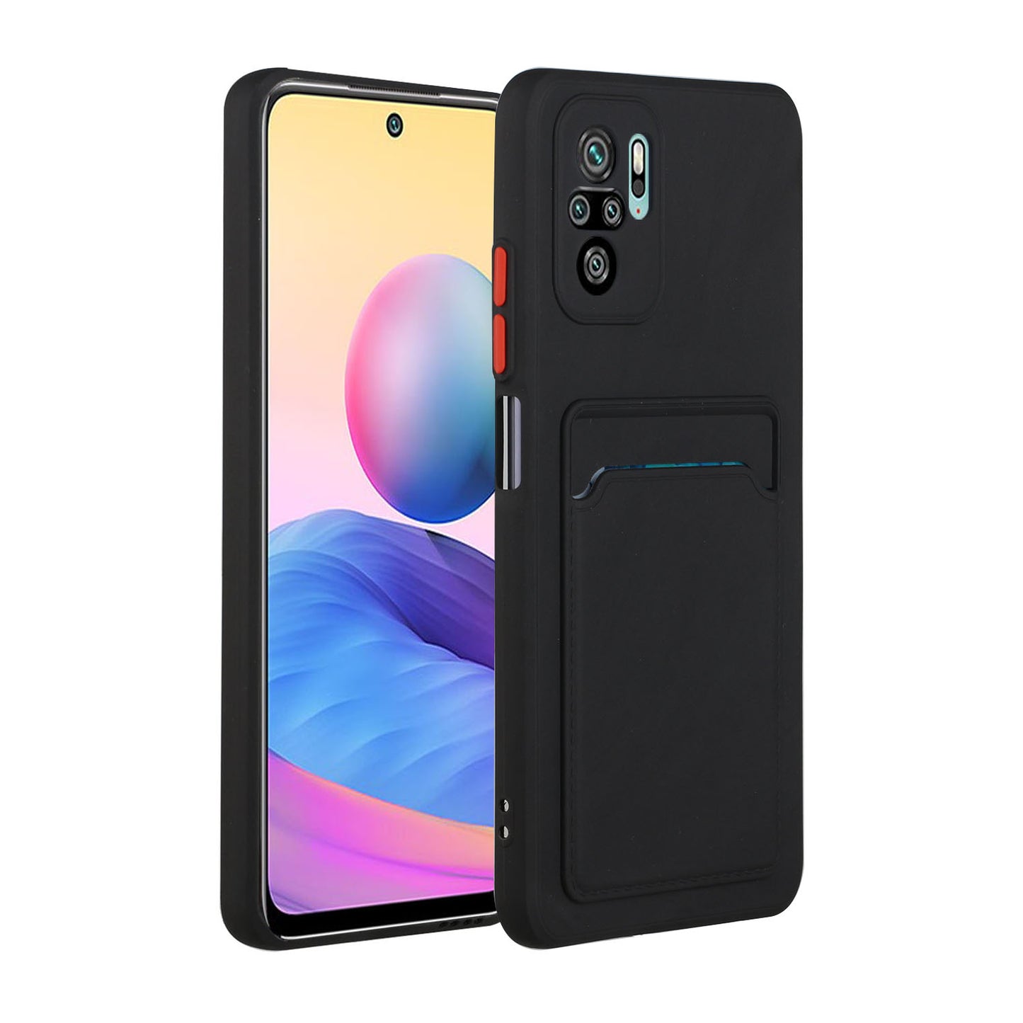 Soft TPU Phone Case Cover with Card Slot for Xiaomi Redmi Note 10 4G / Redmi Note 10S / Poco M5s 4G