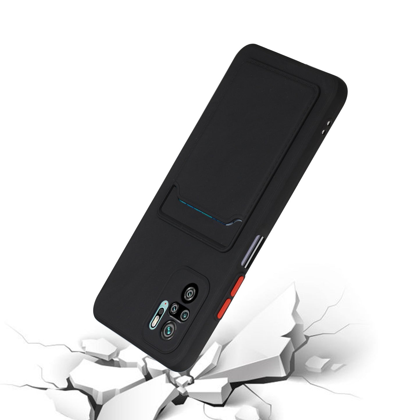 Soft TPU Phone Case Cover with Card Slot for Xiaomi Redmi Note 10 4G / Redmi Note 10S / Poco M5s 4G