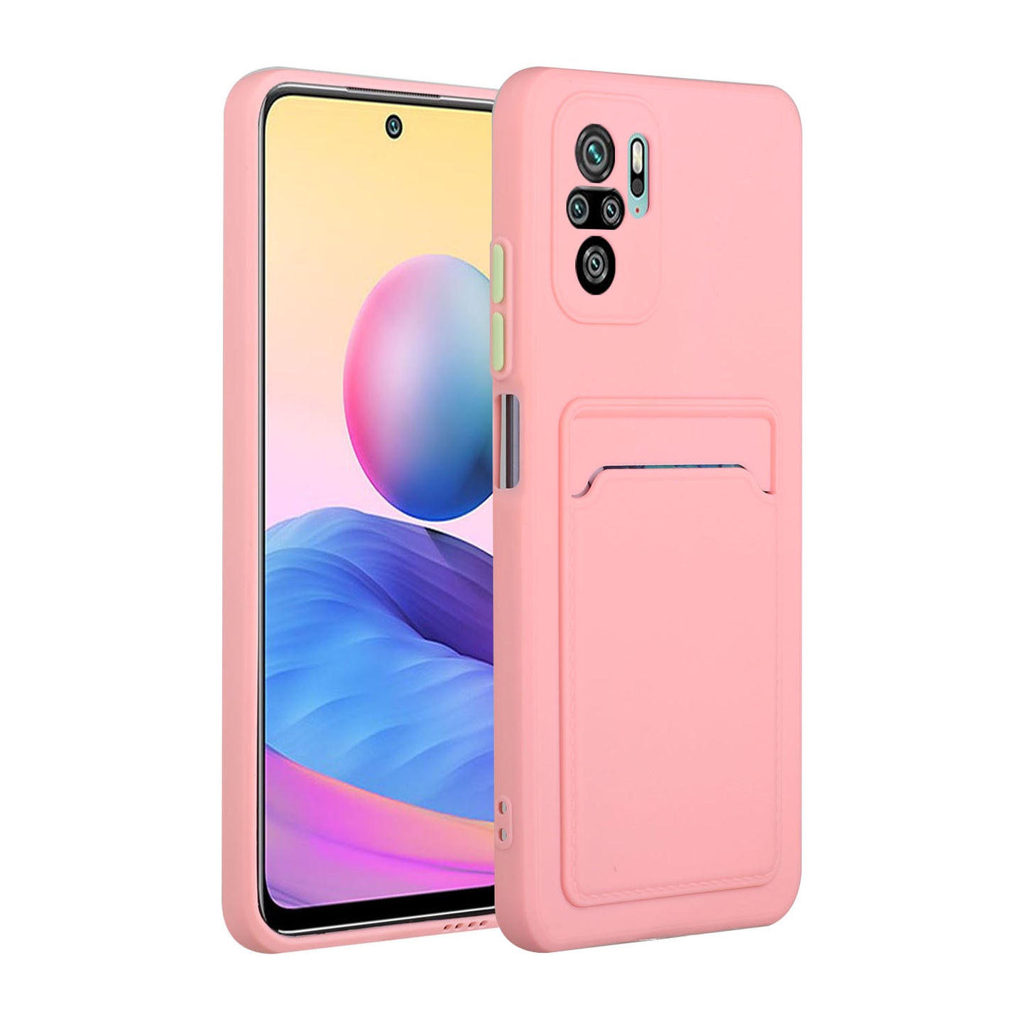 Soft TPU Phone Case Cover with Card Slot for Xiaomi Redmi Note 10 4G / Redmi Note 10S / Poco M5s 4G