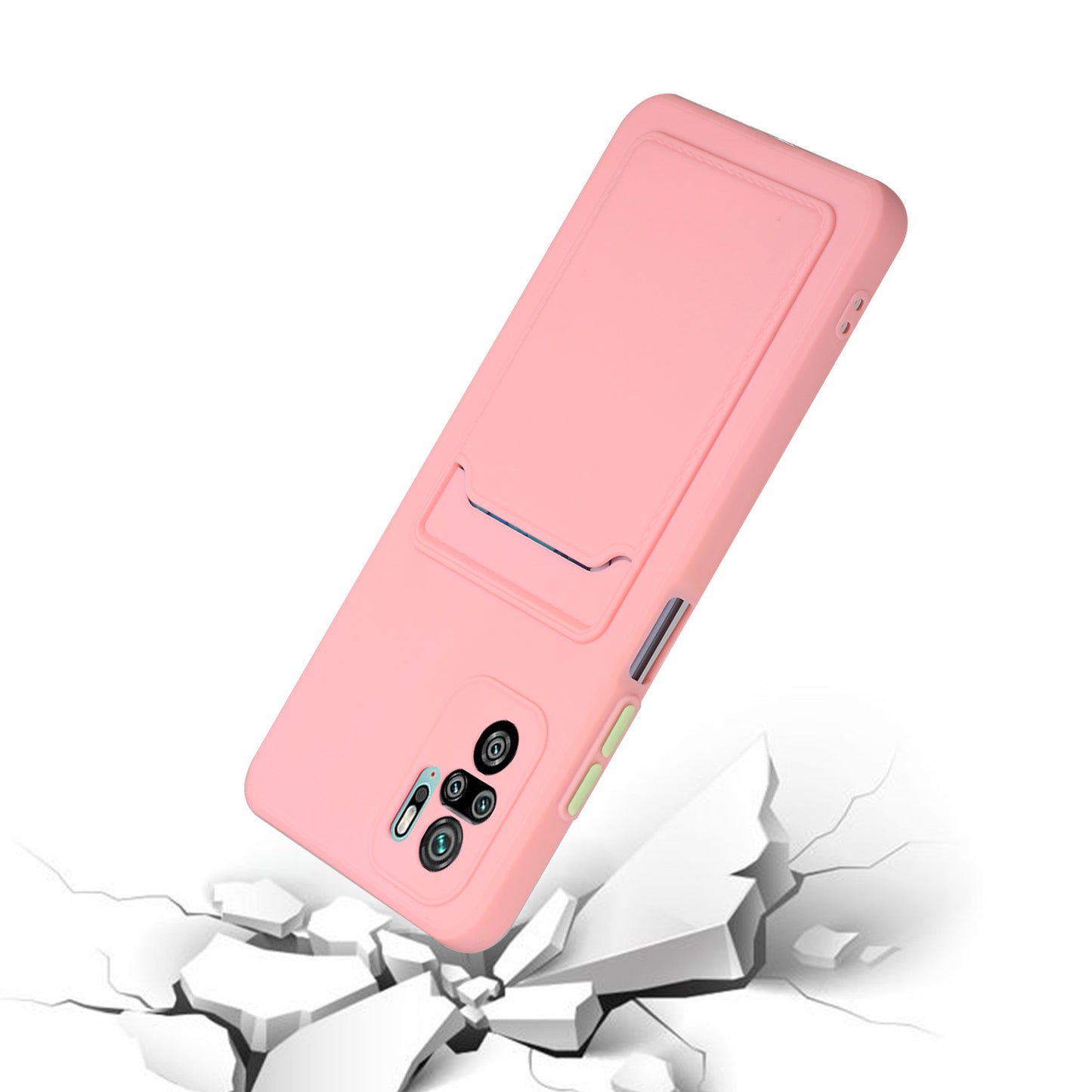 Soft TPU Phone Case Cover with Card Slot for Xiaomi Redmi Note 10 4G / Redmi Note 10S / Poco M5s 4G