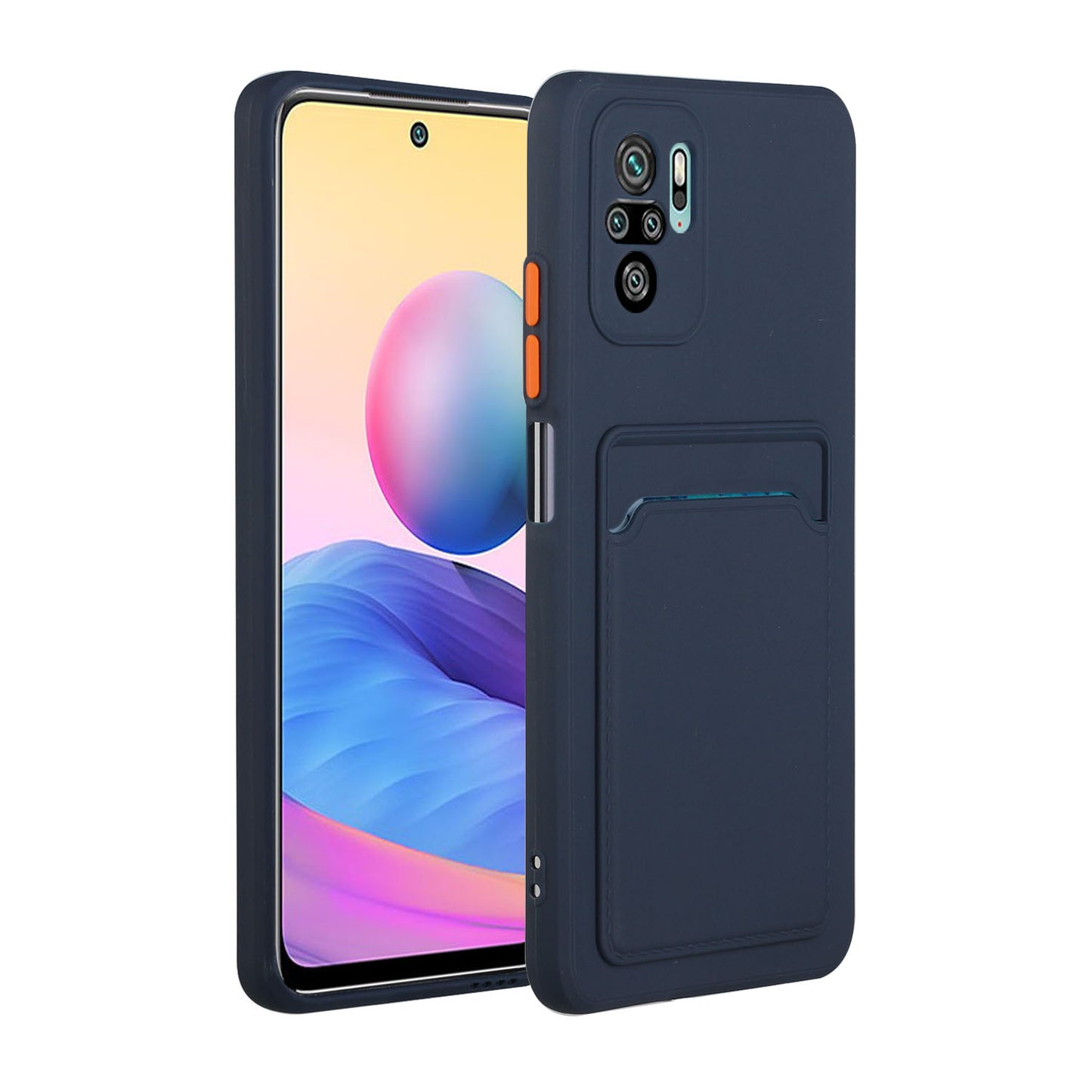 Soft TPU Phone Case Cover with Card Slot for Xiaomi Redmi Note 10 4G / Redmi Note 10S / Poco M5s 4G