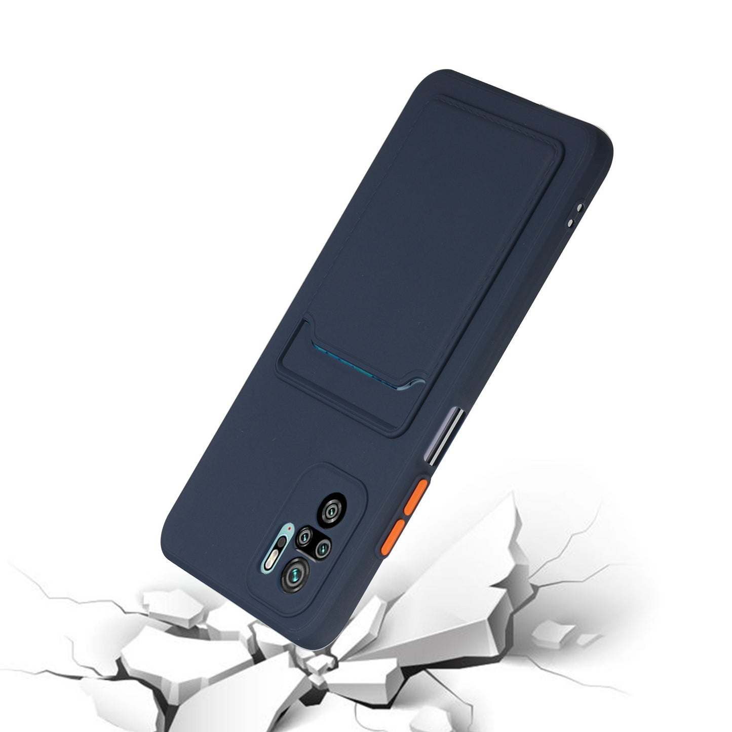 Soft TPU Phone Case Cover with Card Slot for Xiaomi Redmi Note 10 4G / Redmi Note 10S / Poco M5s 4G