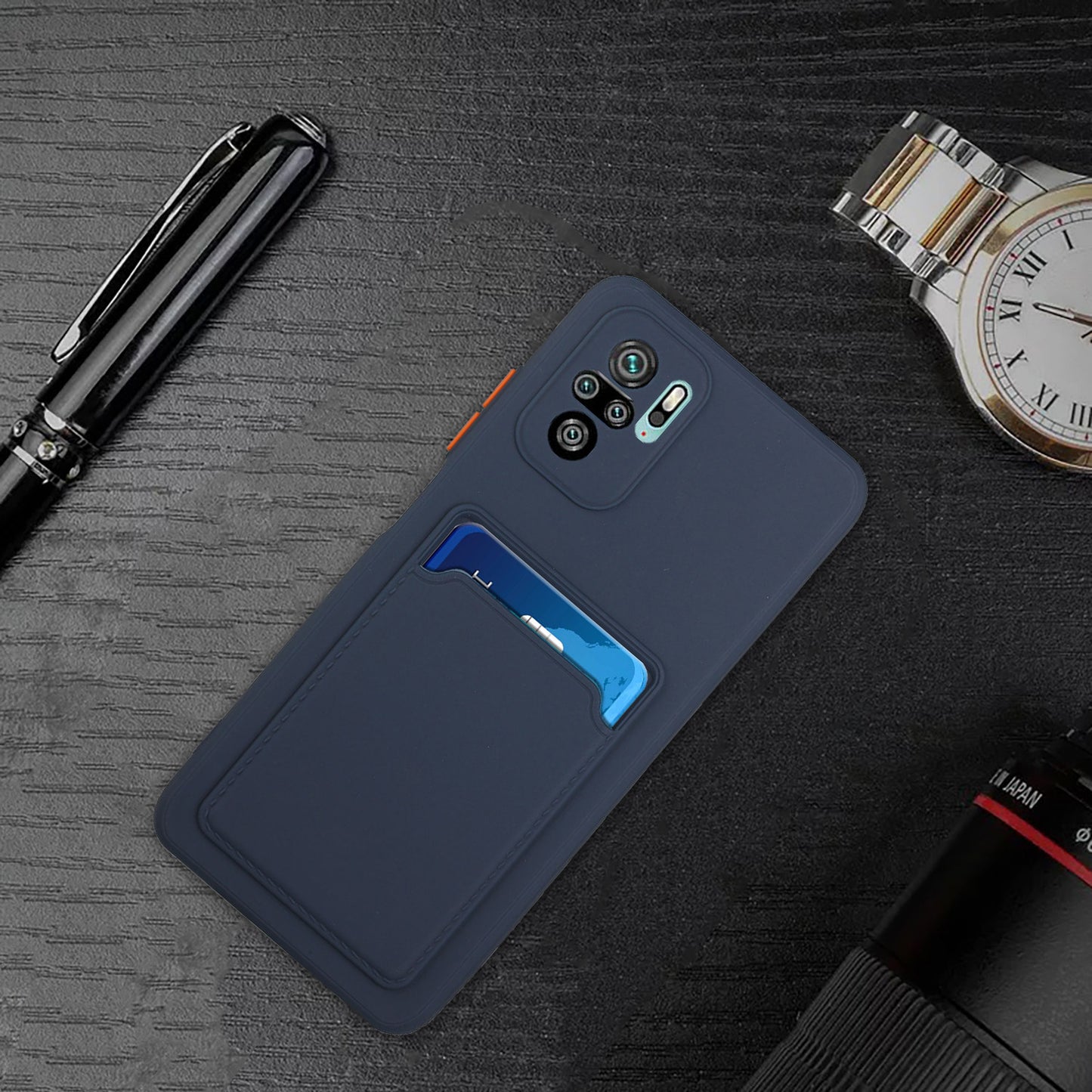 Soft TPU Phone Case Cover with Card Slot for Xiaomi Redmi Note 10 4G / Redmi Note 10S / Poco M5s 4G