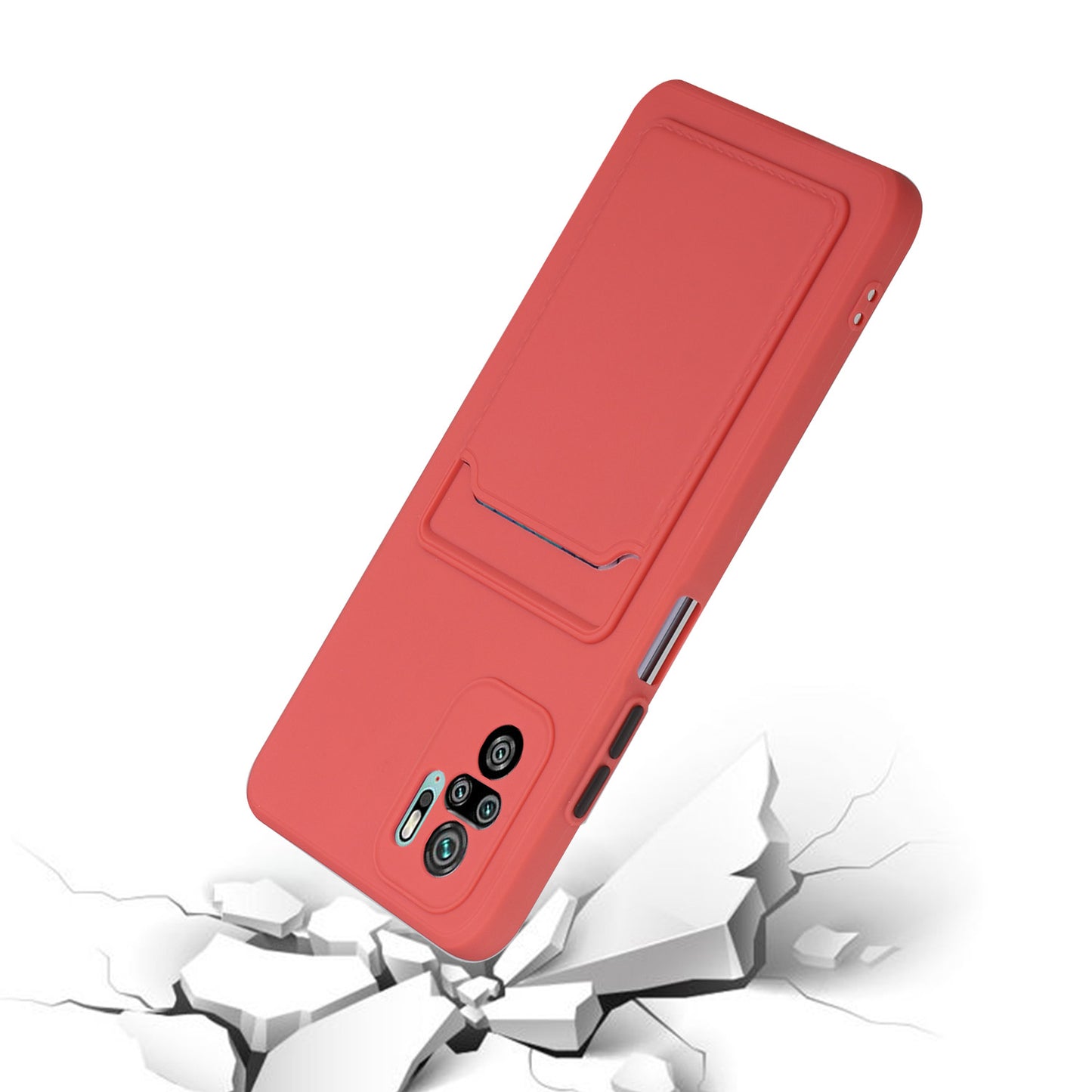Soft TPU Phone Case Cover with Card Slot for Xiaomi Redmi Note 10 4G / Redmi Note 10S / Poco M5s 4G