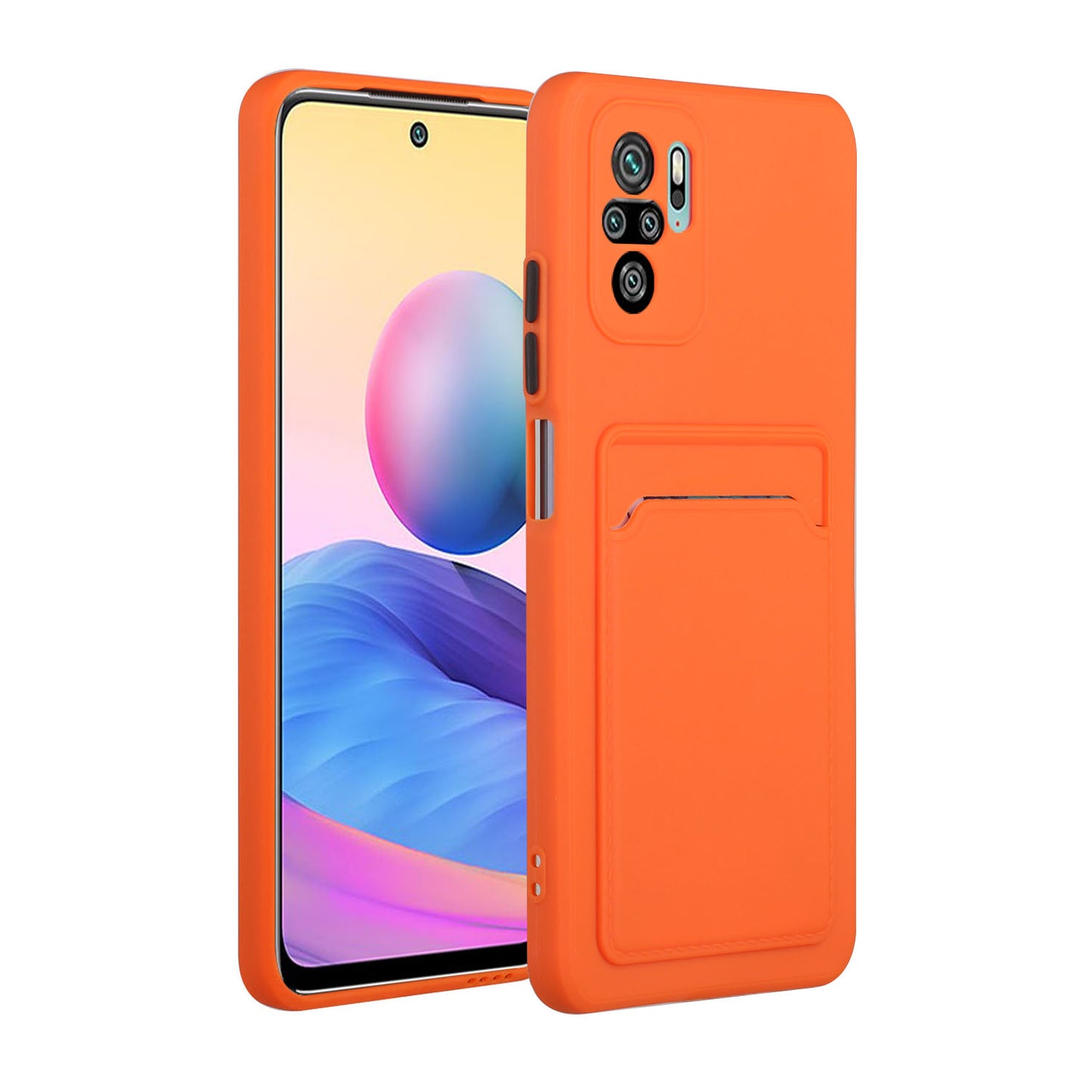 Soft TPU Phone Case Cover with Card Slot for Xiaomi Redmi Note 10 4G / Redmi Note 10S / Poco M5s 4G