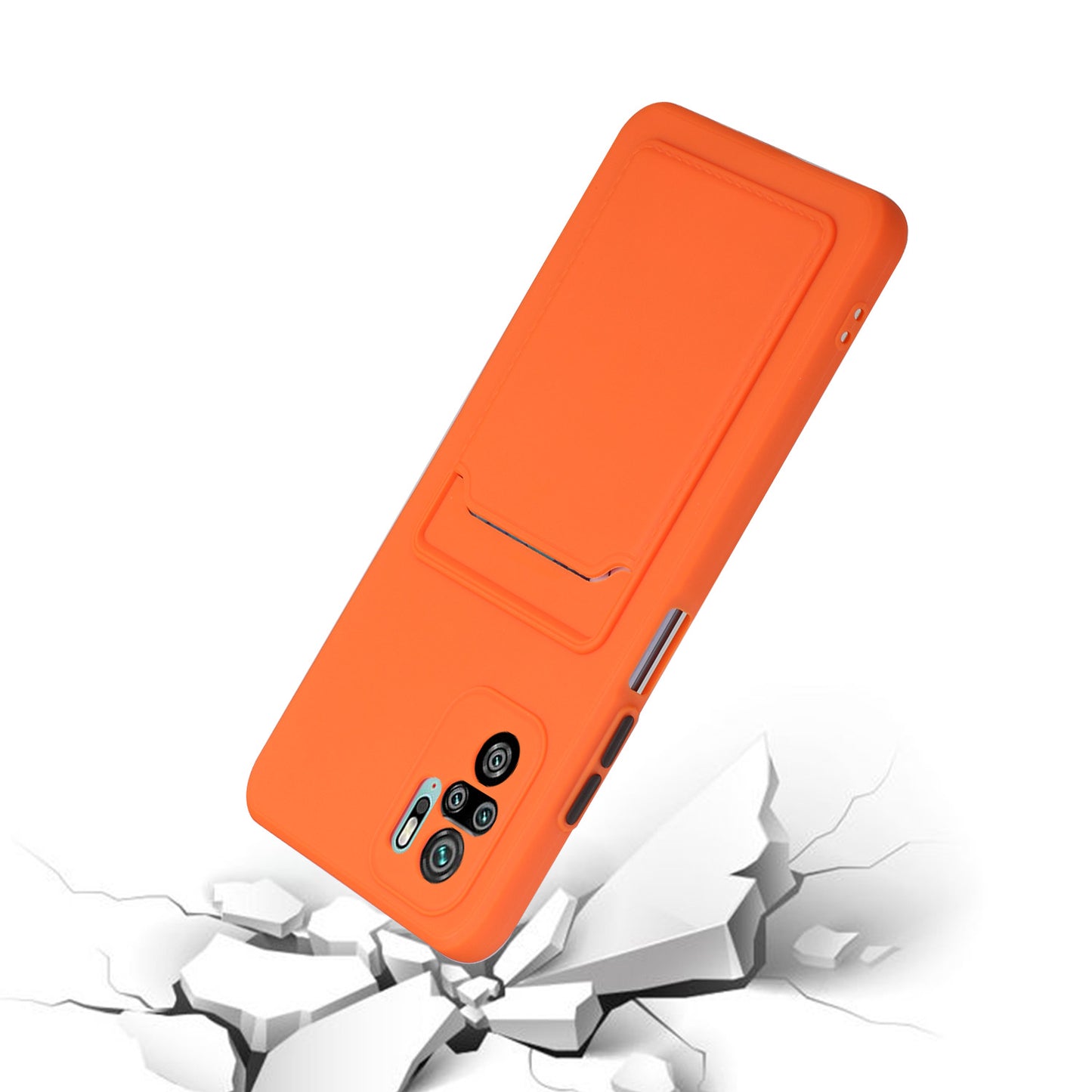 Soft TPU Phone Case Cover with Card Slot for Xiaomi Redmi Note 10 4G / Redmi Note 10S / Poco M5s 4G
