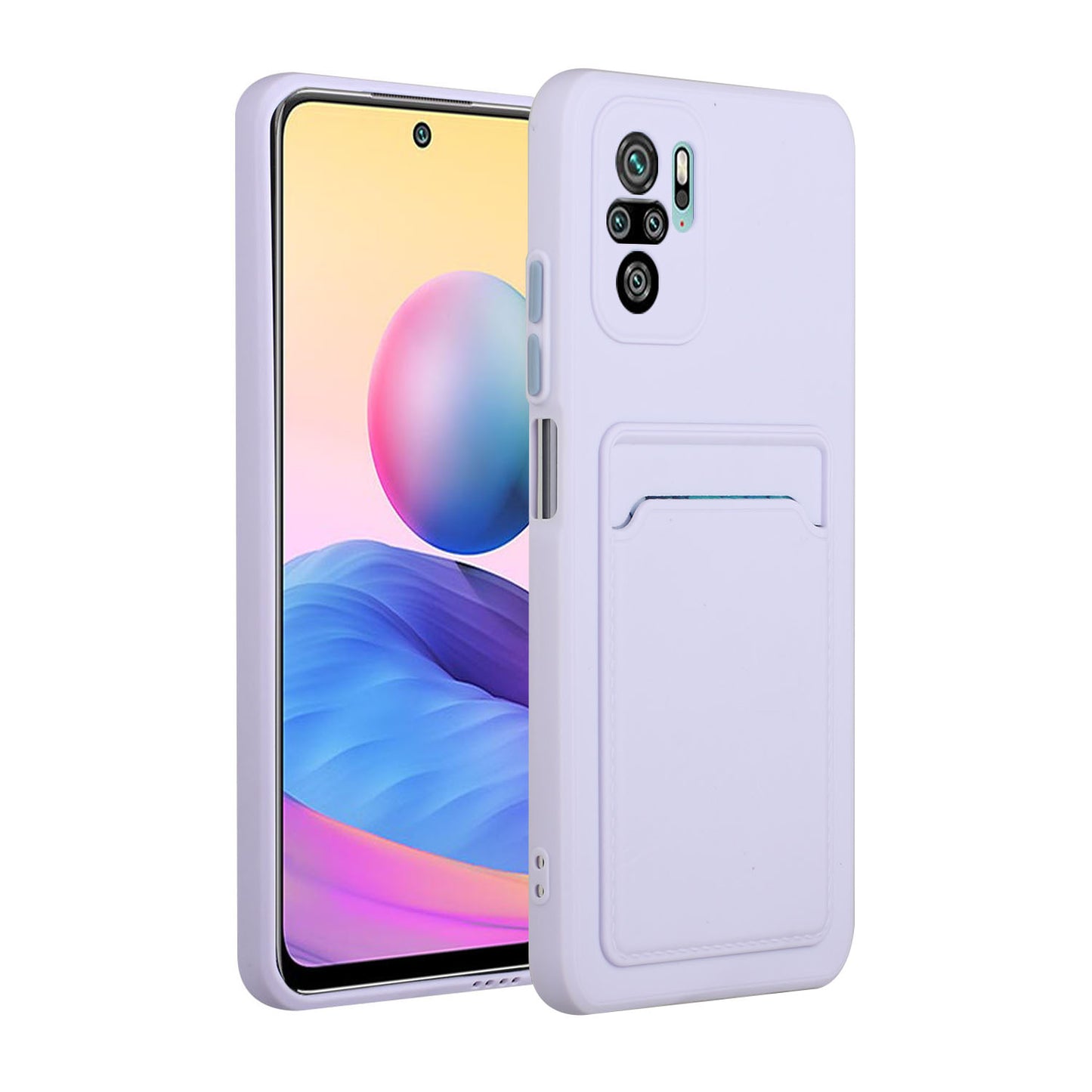 Soft TPU Phone Case Cover with Card Slot for Xiaomi Redmi Note 10 4G / Redmi Note 10S / Poco M5s 4G