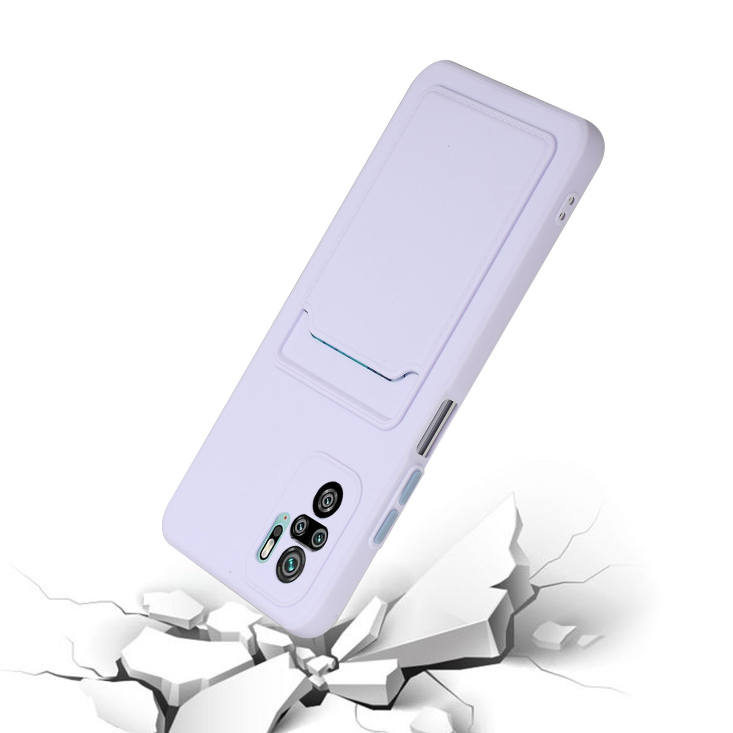Soft TPU Phone Case Cover with Card Slot for Xiaomi Redmi Note 10 4G / Redmi Note 10S / Poco M5s 4G