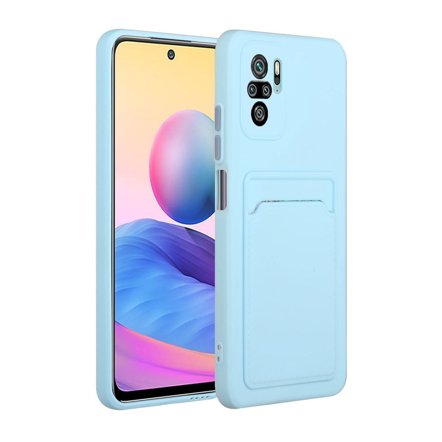 Soft TPU Phone Case Cover with Card Slot for Xiaomi Redmi Note 10 4G / Redmi Note 10S / Poco M5s 4G