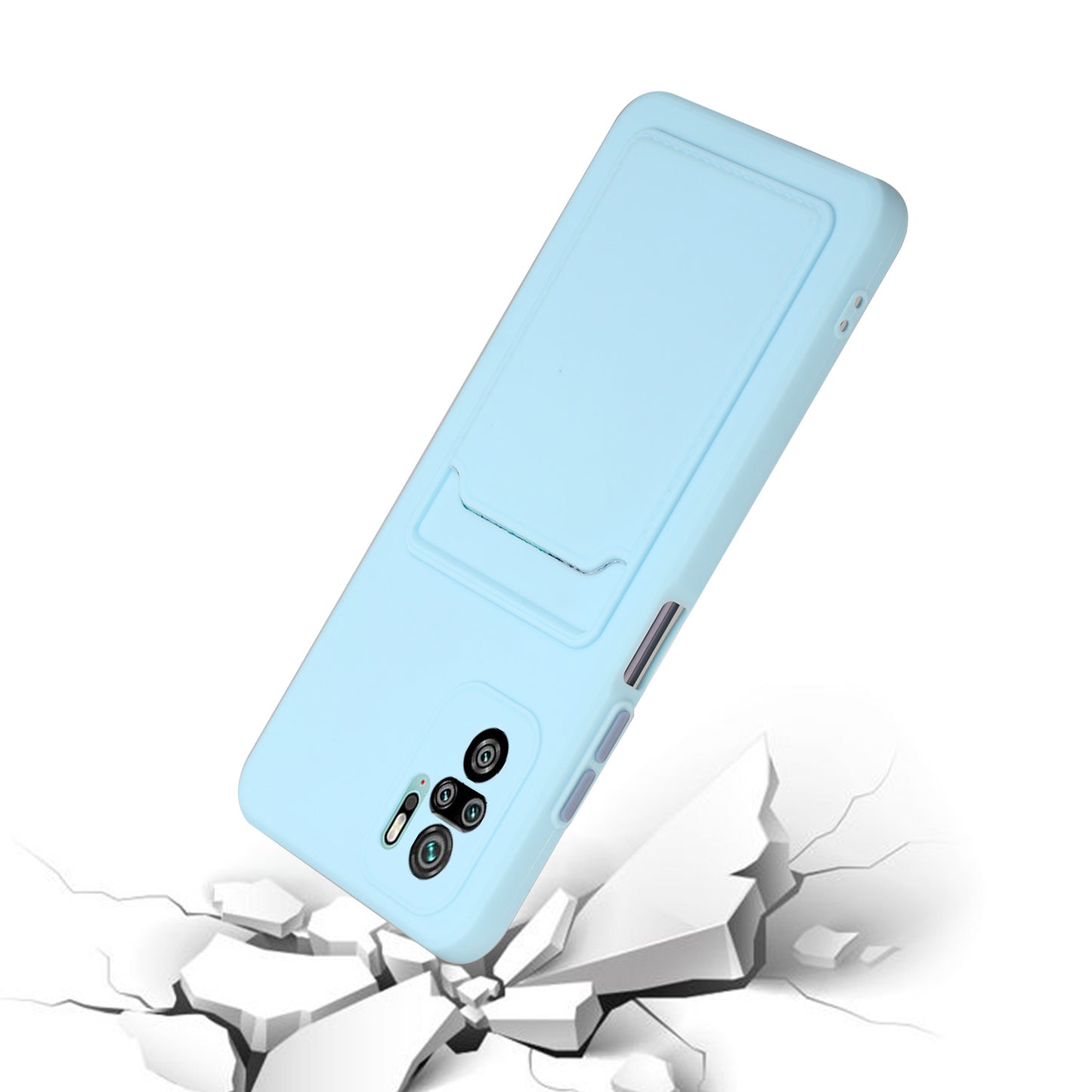 Soft TPU Phone Case Cover with Card Slot for Xiaomi Redmi Note 10 4G / Redmi Note 10S / Poco M5s 4G