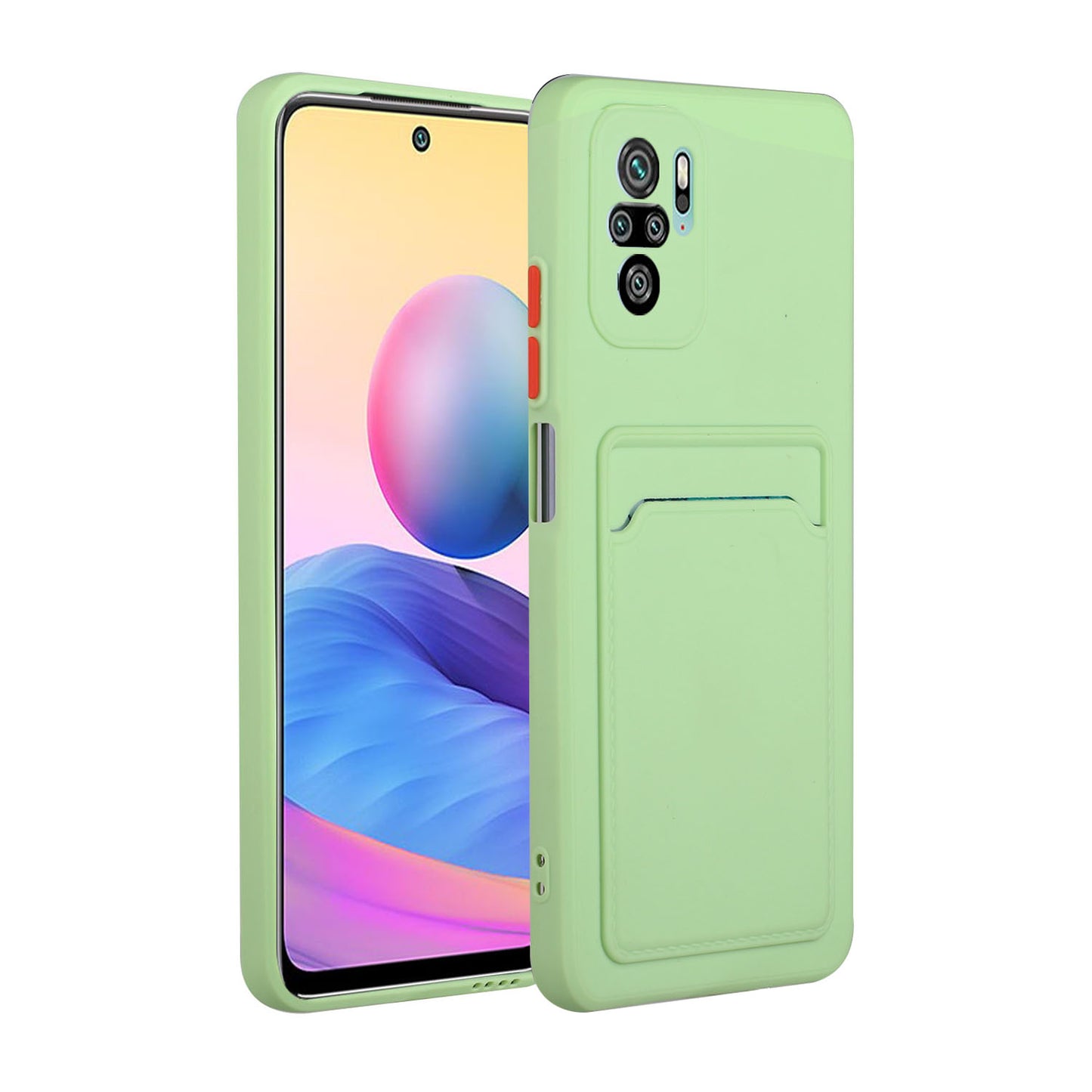 Soft TPU Phone Case Cover with Card Slot for Xiaomi Redmi Note 10 4G / Redmi Note 10S / Poco M5s 4G