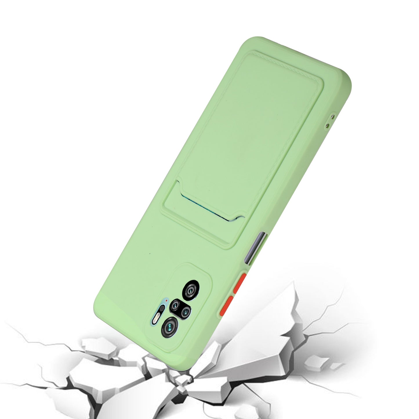 Soft TPU Phone Case Cover with Card Slot for Xiaomi Redmi Note 10 4G / Redmi Note 10S / Poco M5s 4G