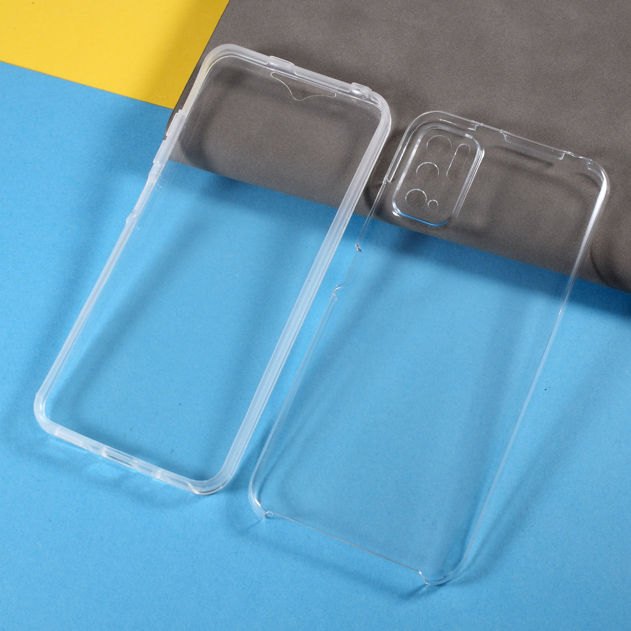 PET Front Cover + TPU Edge + Acrylic Back Panel Full Protection Phone Hybrid Case for Xiaomi Poco M3 Pro 4G / 5G / Redmi Note 10 5G