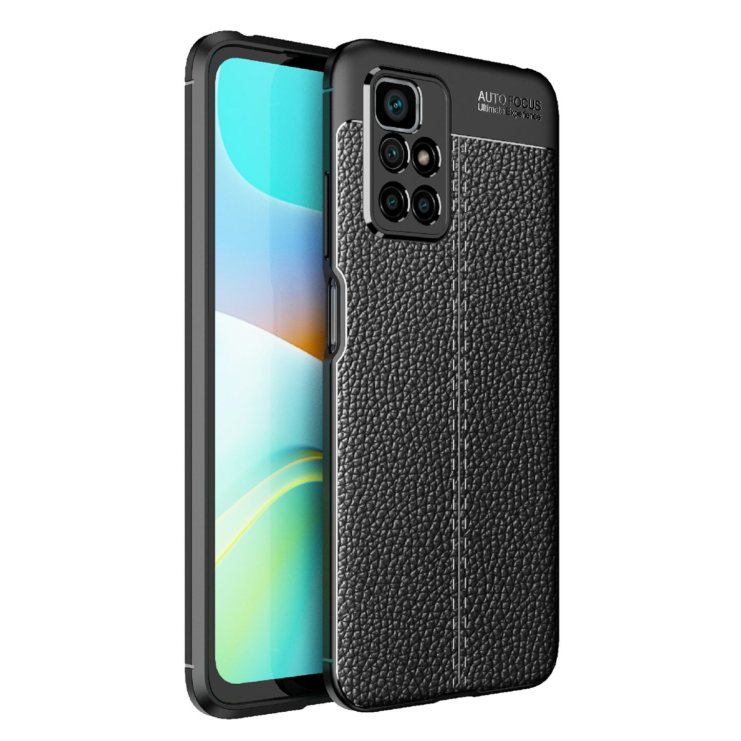 For Xiaomi Redmi 10 4G (2021)/Redmi 10 Prime/Redmi 10 2022 4G/Redmi Note 11 4G (MediaTek) Litchi Texture Anti-Scratch Anti-Fall Light Slim Phone Back Case TPU Cover