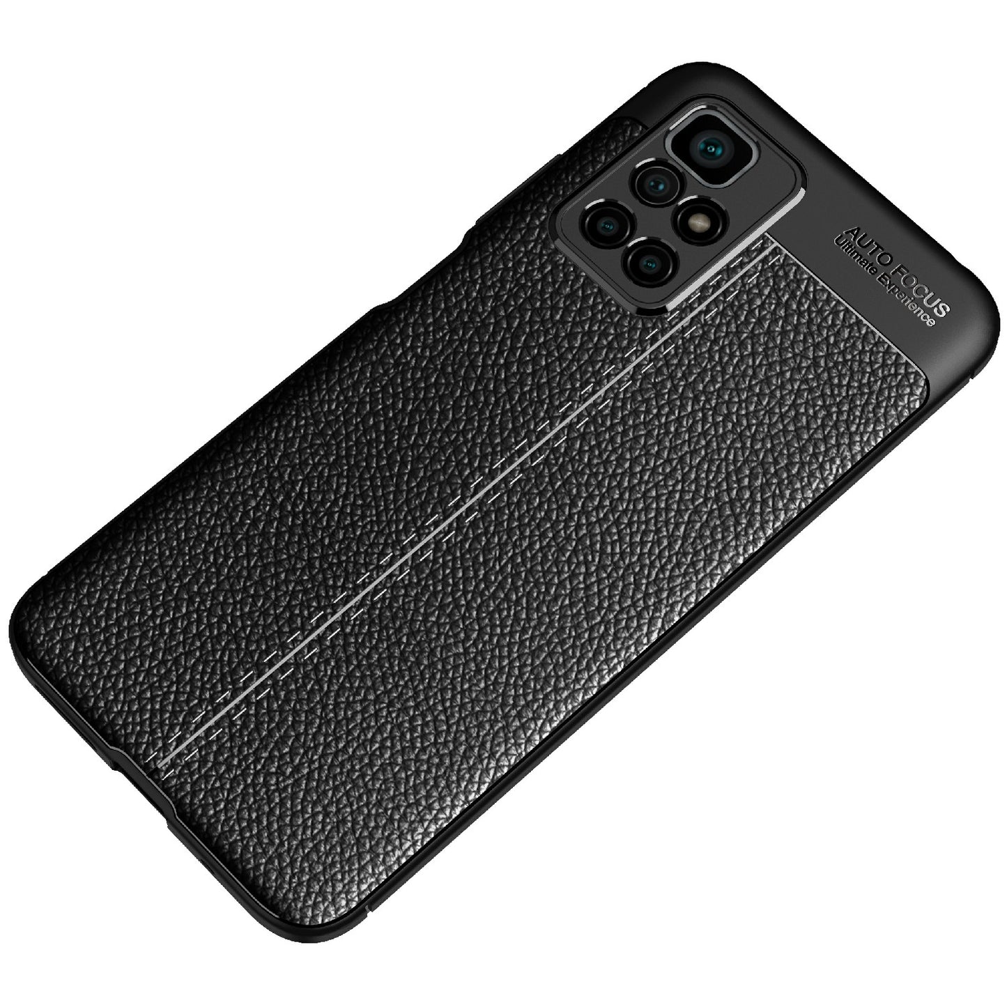 For Xiaomi Redmi 10 4G (2021)/Redmi 10 Prime/Redmi 10 2022 4G/Redmi Note 11 4G (MediaTek) Litchi Texture Anti-Scratch Anti-Fall Light Slim Phone Back Case TPU Cover