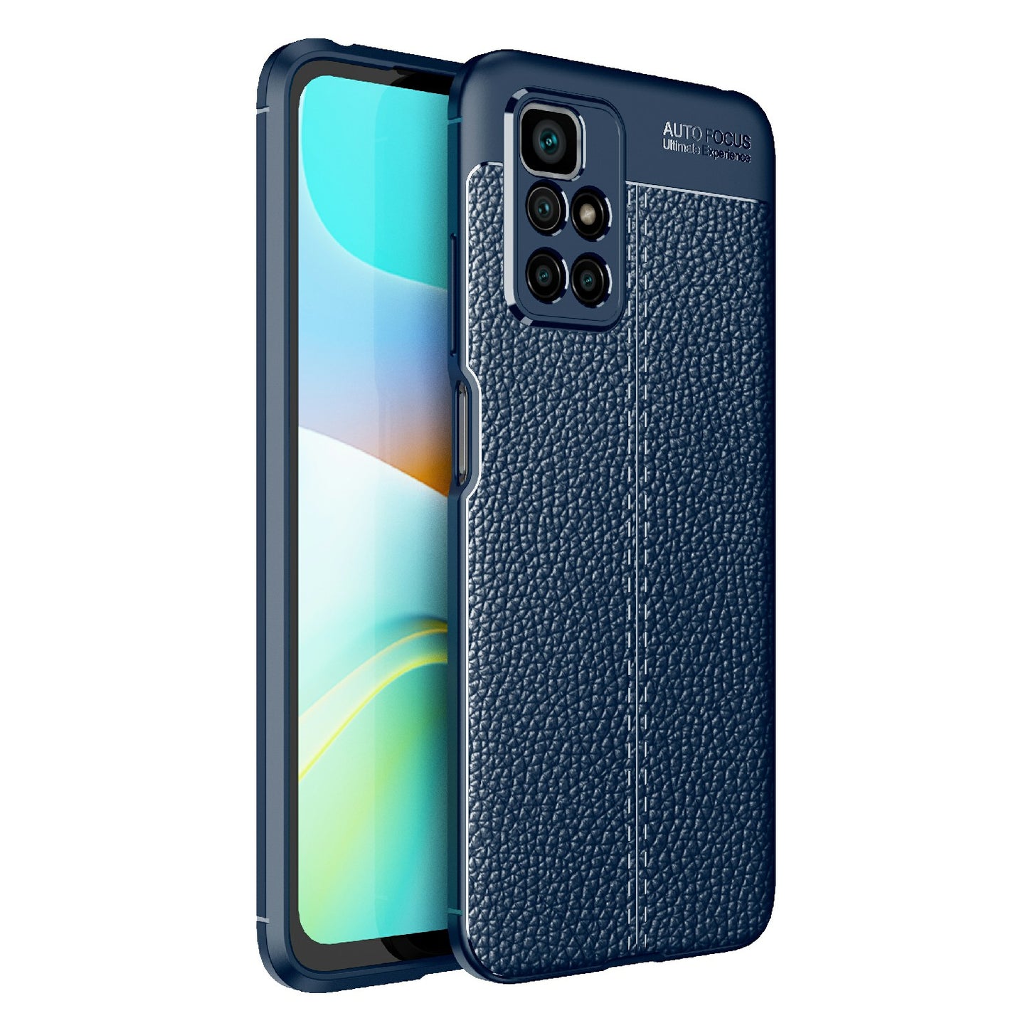 For Xiaomi Redmi 10 4G (2021)/Redmi 10 Prime/Redmi 10 2022 4G/Redmi Note 11 4G (MediaTek) Litchi Texture Anti-Scratch Anti-Fall Light Slim Phone Back Case TPU Cover