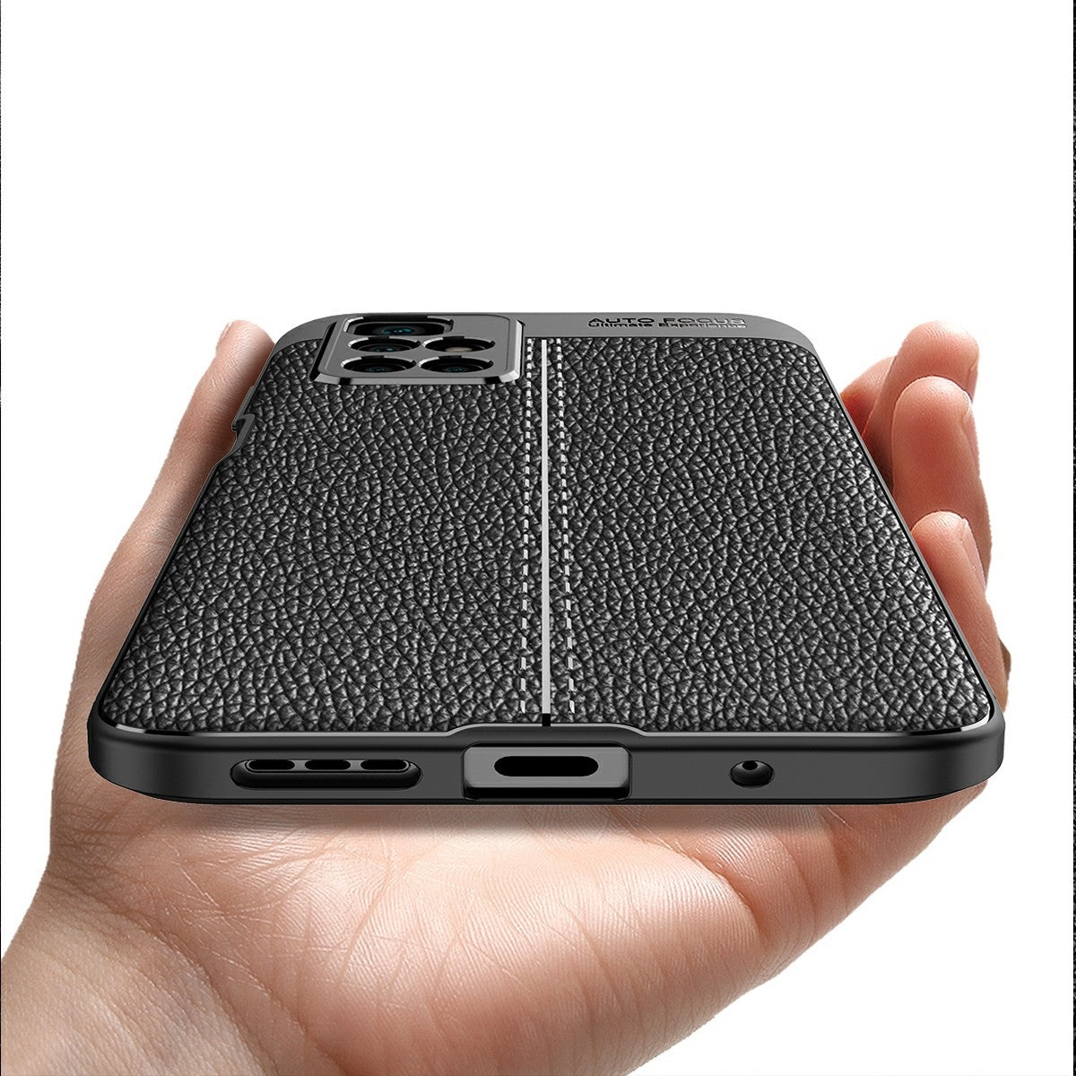 For Xiaomi Redmi 10 4G (2021)/Redmi 10 Prime/Redmi 10 2022 4G/Redmi Note 11 4G (MediaTek) Litchi Texture Anti-Scratch Anti-Fall Light Slim Phone Back Case TPU Cover