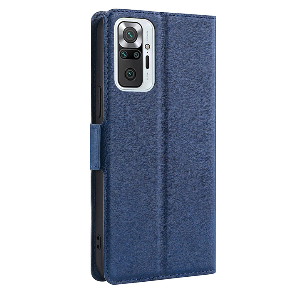 Flip Case Cover Stand Leather Shell with Card Slot Ultra-thin Cellphone Protector for Xiaomi Redmi Note 10 Pro Max / Redmi Note 10 Pro 4G (Global) / Redmi Note 10 Pro 4G (India)