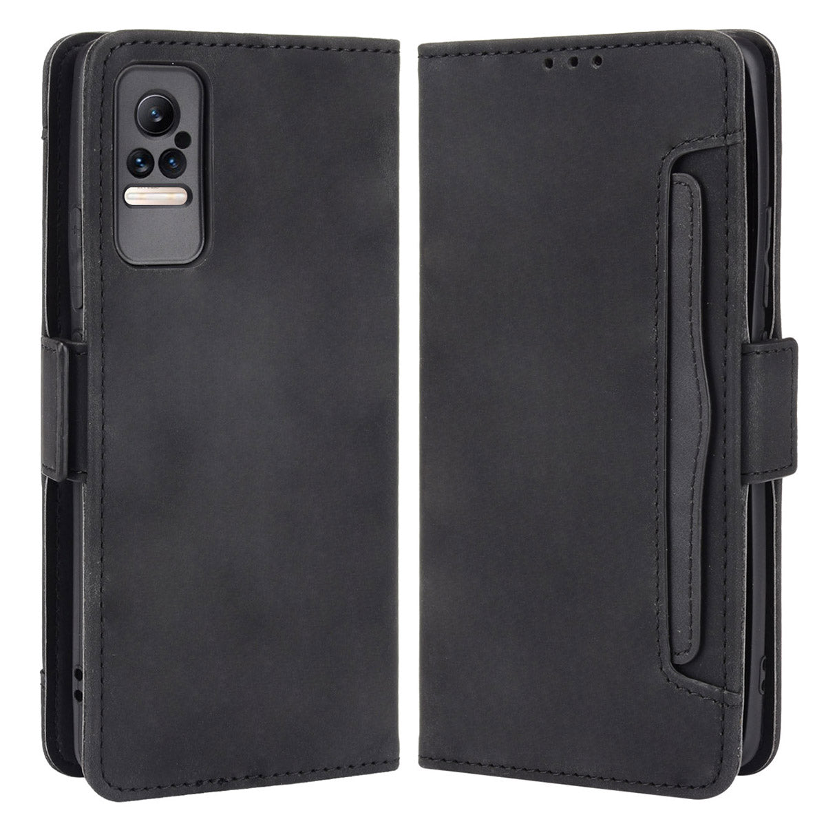 Flip Phone Case PU Leather Cover Multiple Card Slot Practical Wallet Stand Cellphone Protector for Xiaomi Civi