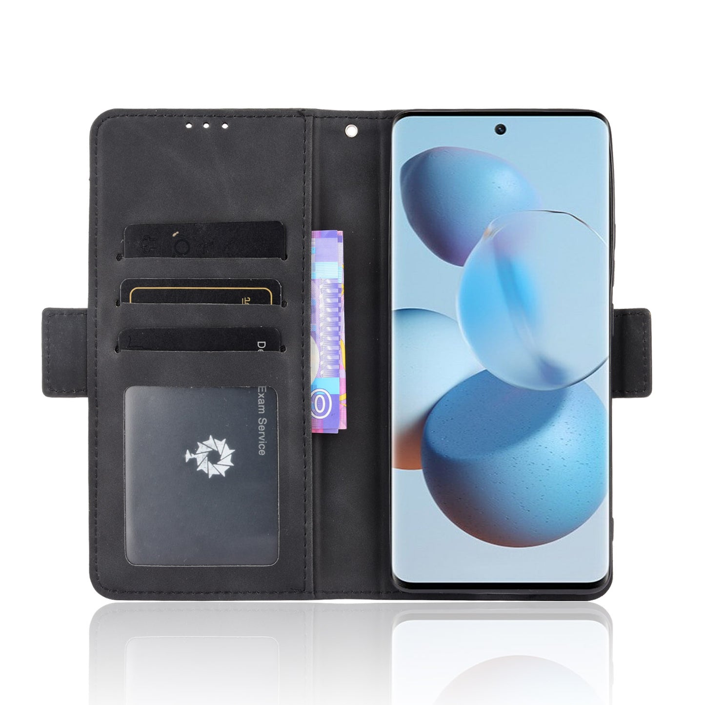 Flip Phone Case PU Leather Cover Multiple Card Slot Practical Wallet Stand Cellphone Protector for Xiaomi Civi
