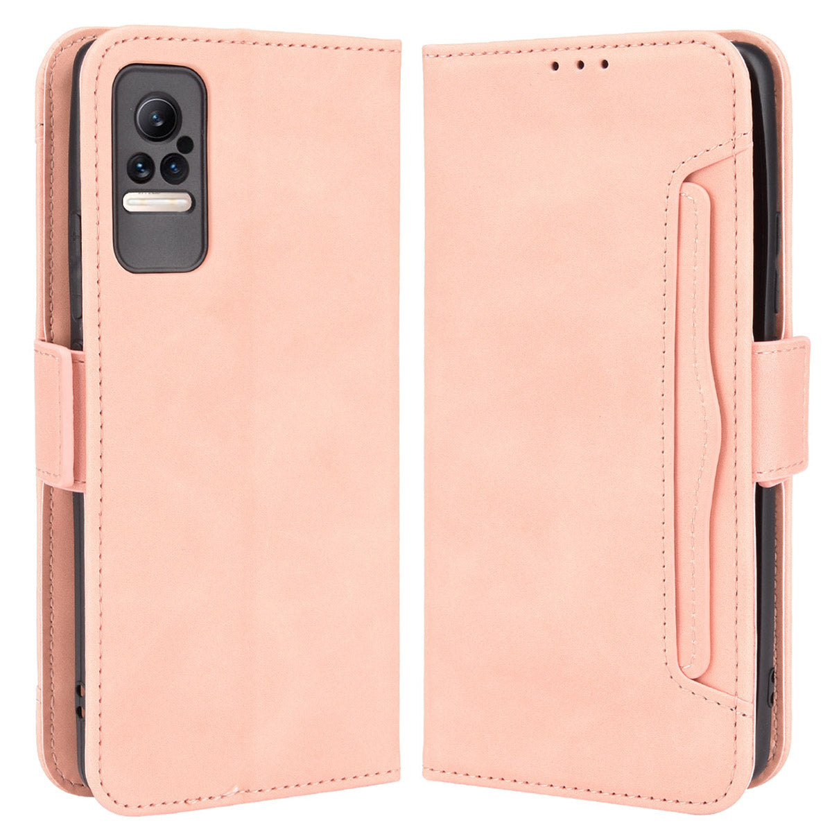 Flip Phone Case PU Leather Cover Multiple Card Slot Practical Wallet Stand Cellphone Protector for Xiaomi Civi